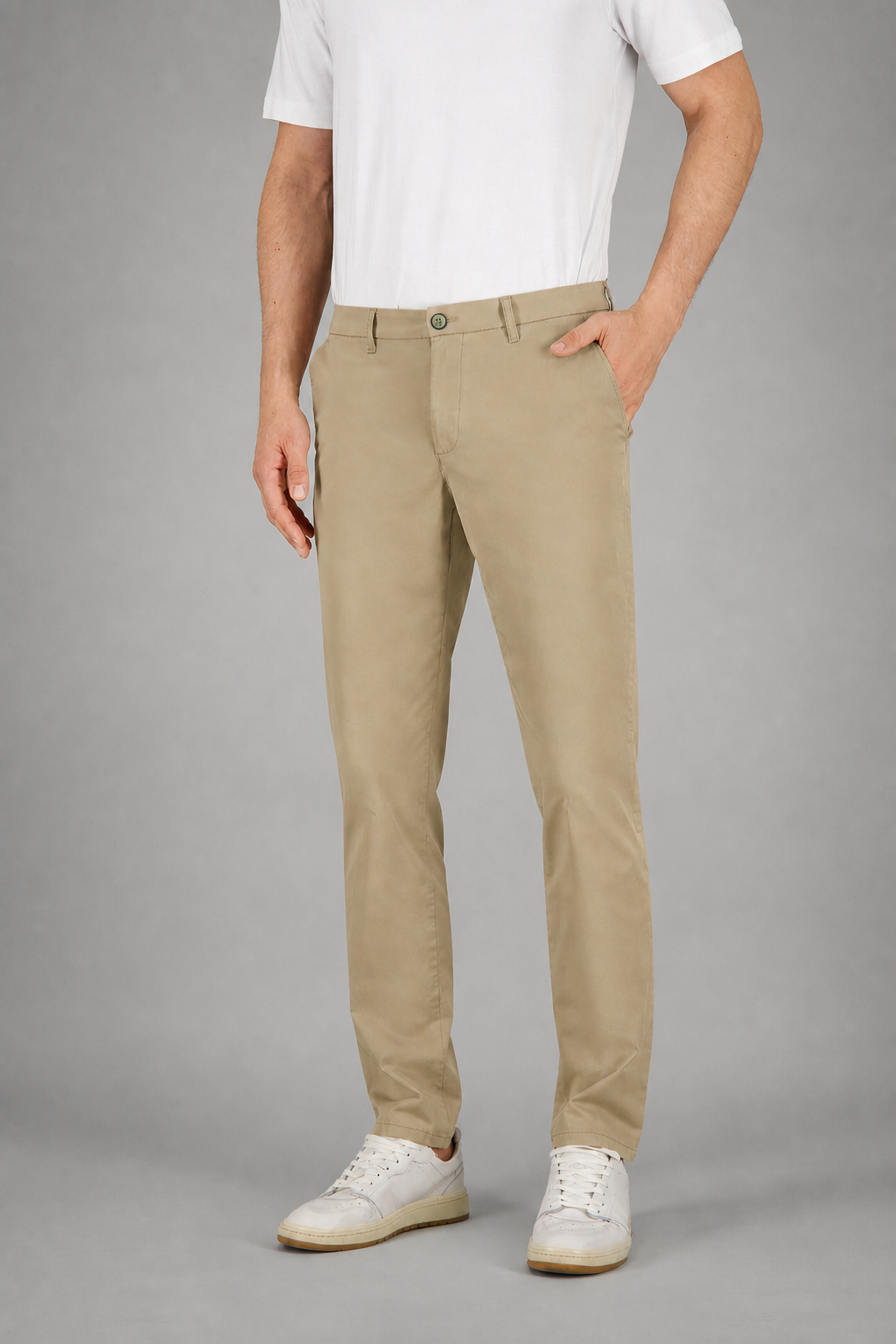 BONO Chinohose in Khaki Hosen Gardeur
