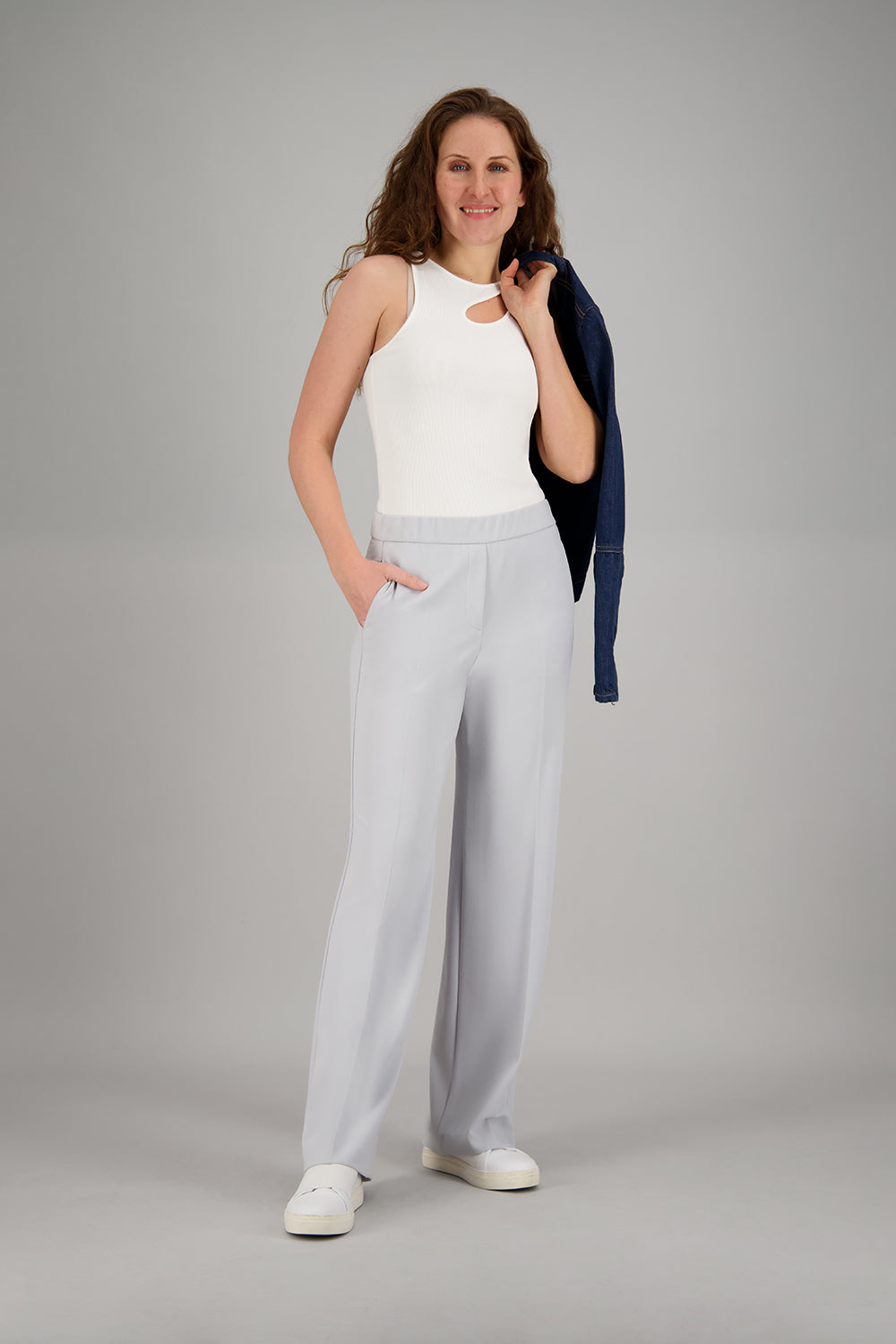 FRANCA800 Hose in Hellgrau Hosen Gardeur