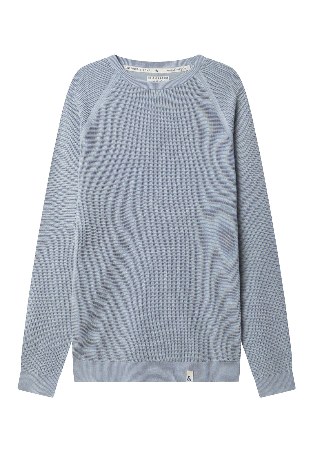 Roundneck-Washed in Sky Pullover Colours and Sons   
