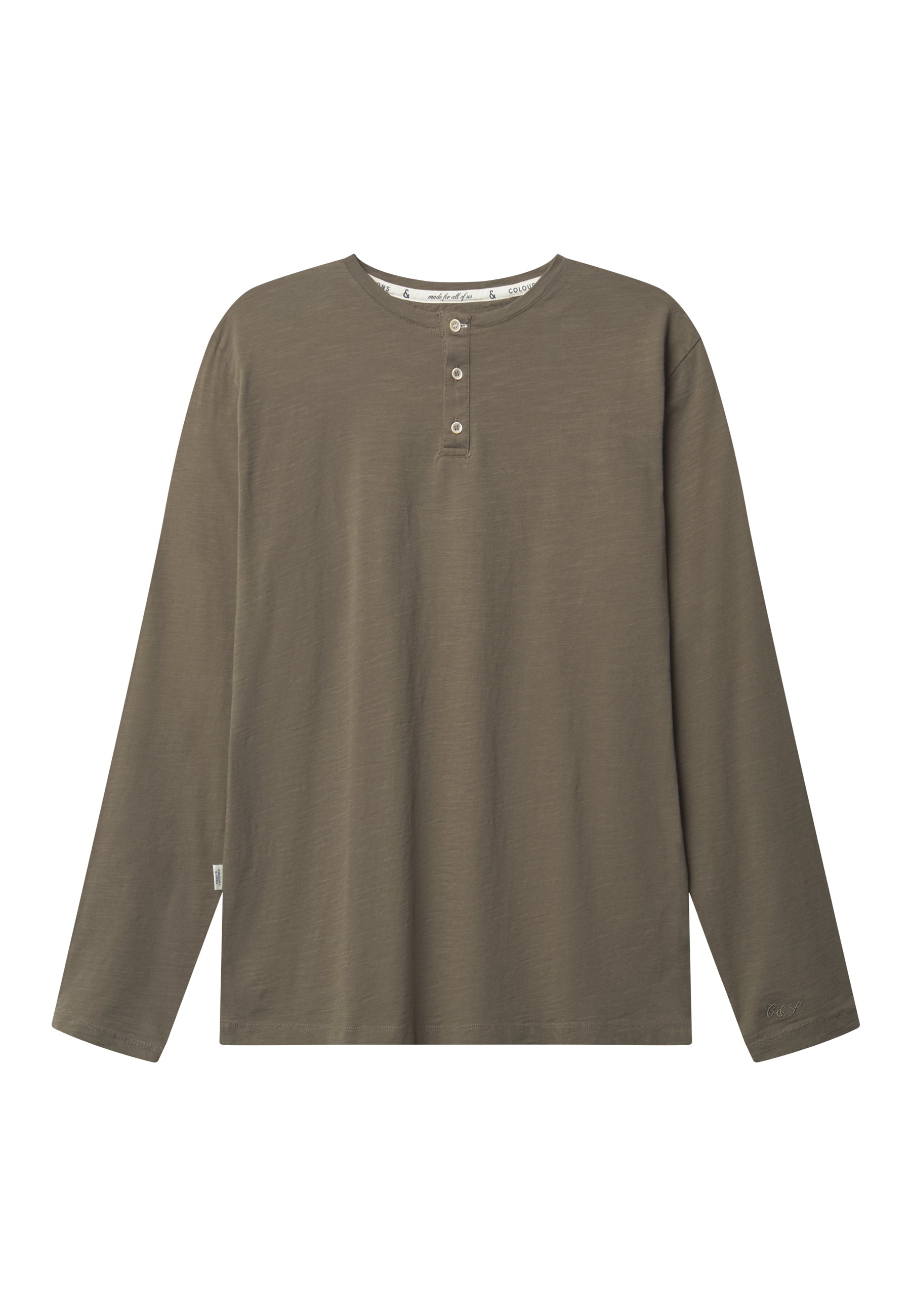 Henley - Slub in Olive T-Shirts Colours and Sons   