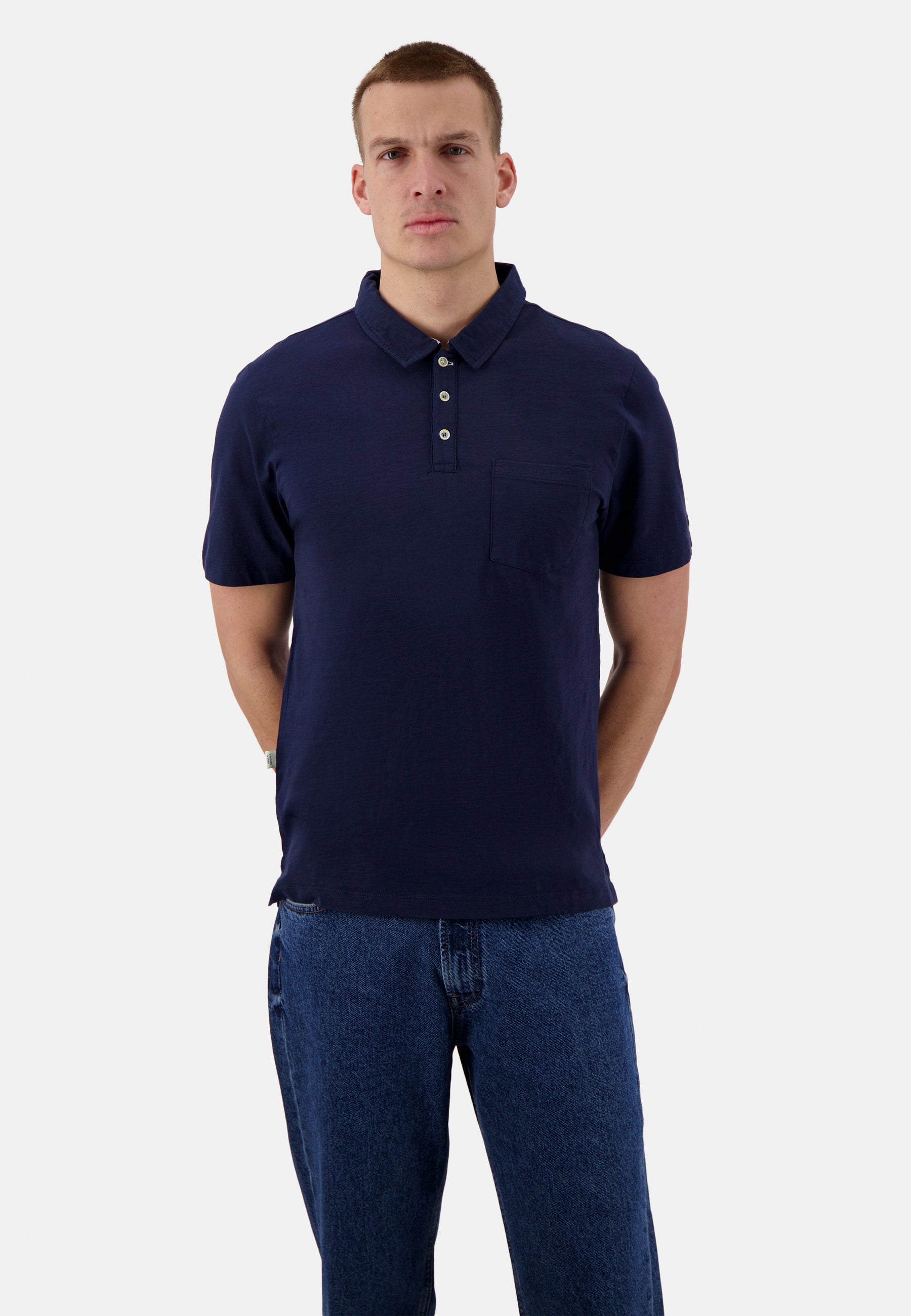 Polo-Slub in Navy Polos Colours and Sons   