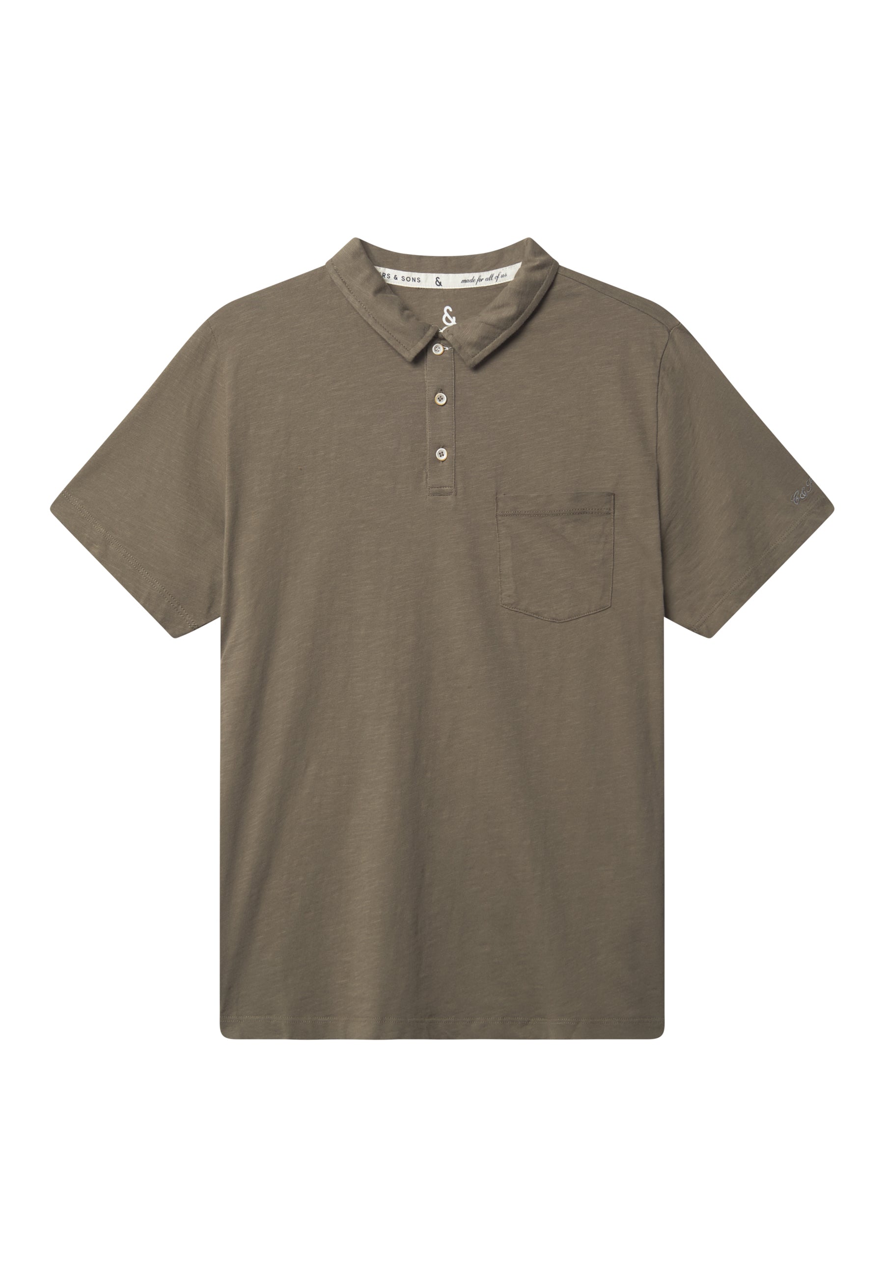 Polo Slub in Olive Polos Colours and Sons   