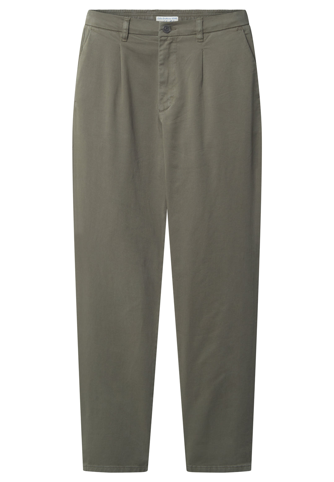 Pants-Cropped Chino in Olive Hosen Colours and Sons   