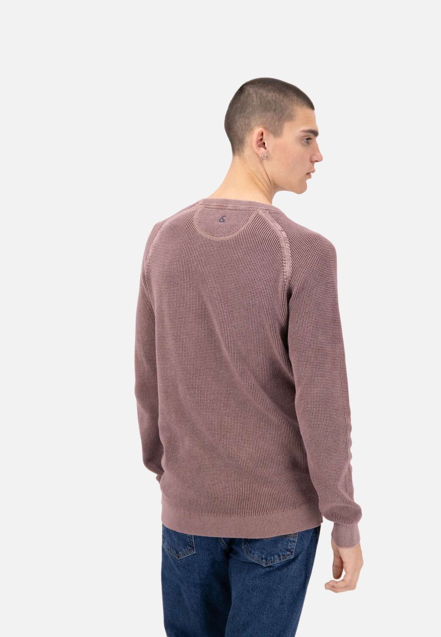Roundneck-Washed in Mauve Pullover Colours and Sons   