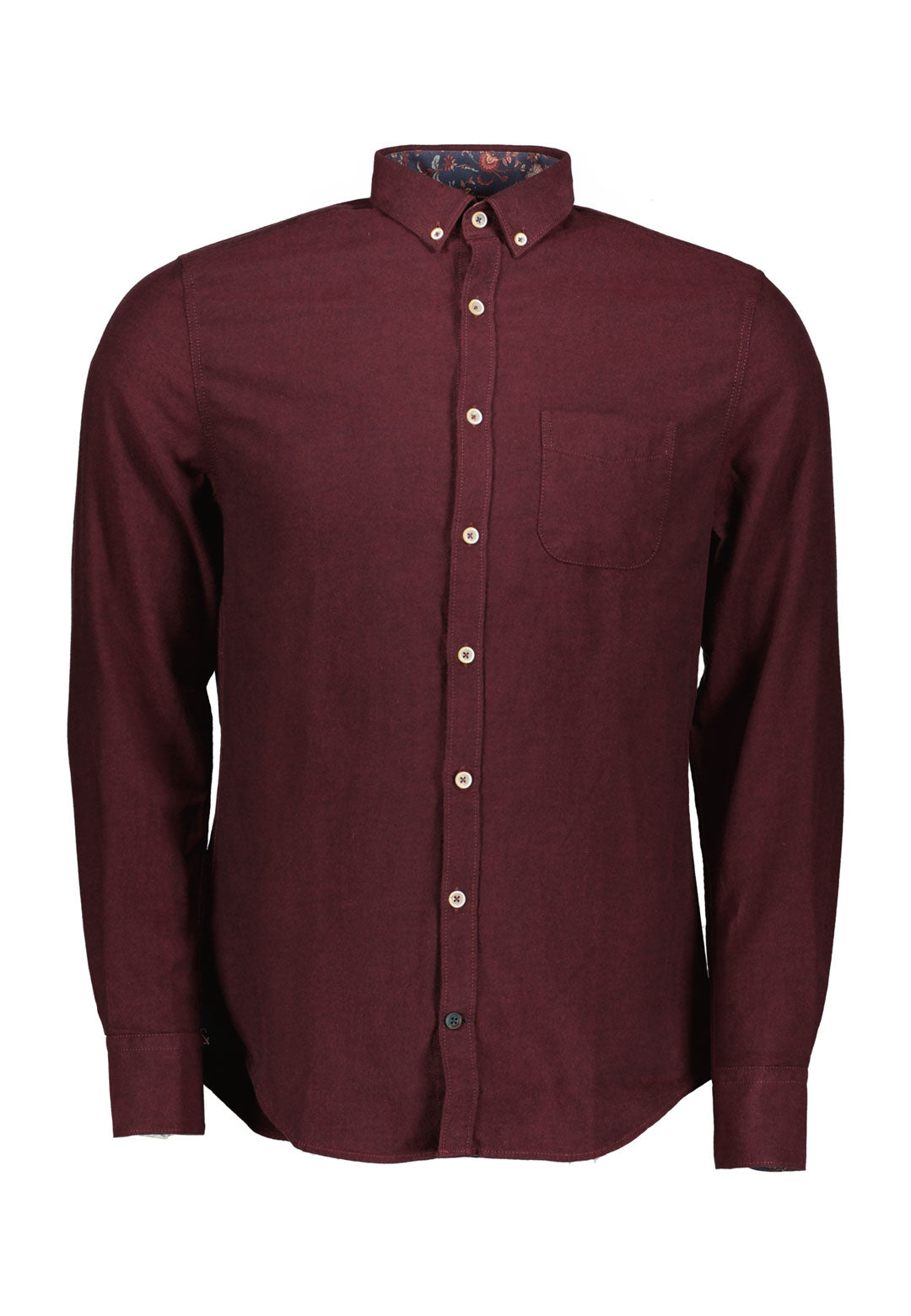 Shirt-Brushed Twill in Merlot Hemden Colours and Sons   