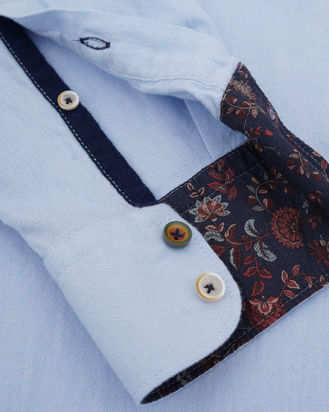 Shirt-Brushed Twill in Sky Hemden Colours and Sons   