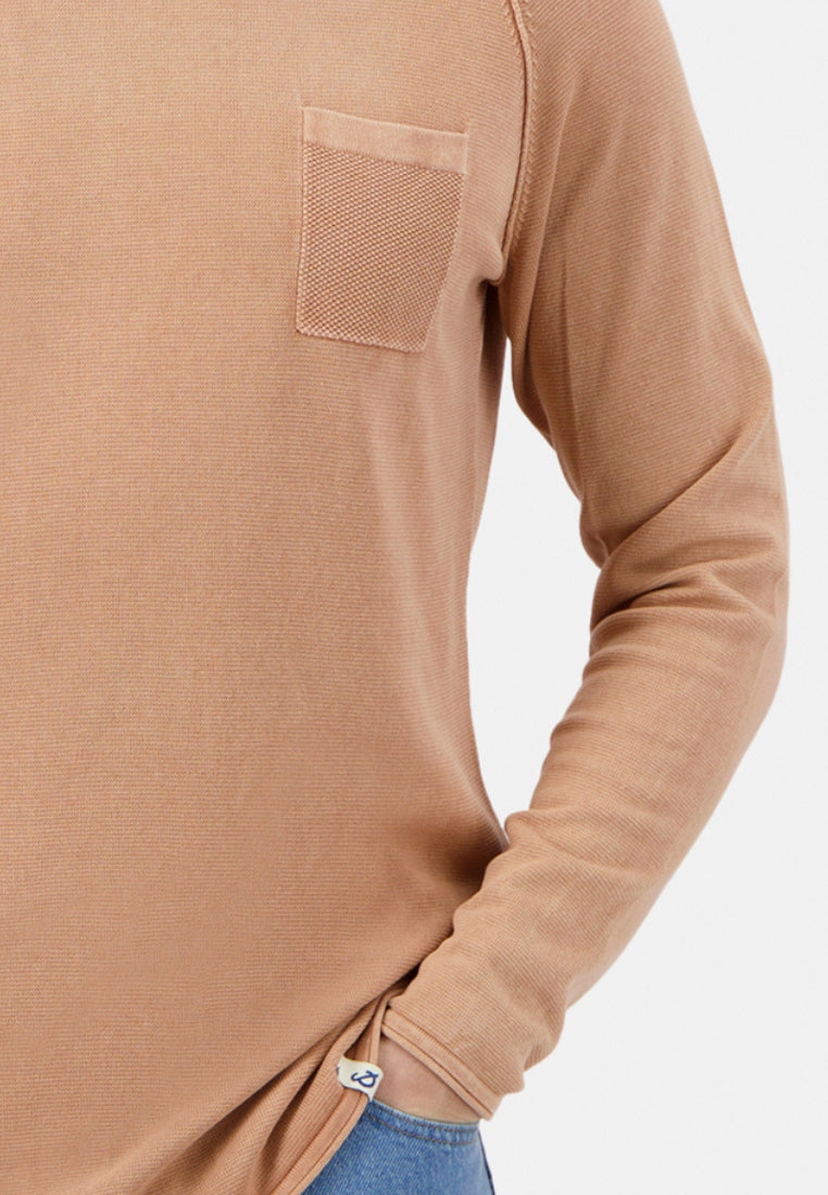 Roundneck - Garment Dyed in Peach Pullover Colours and Sons   