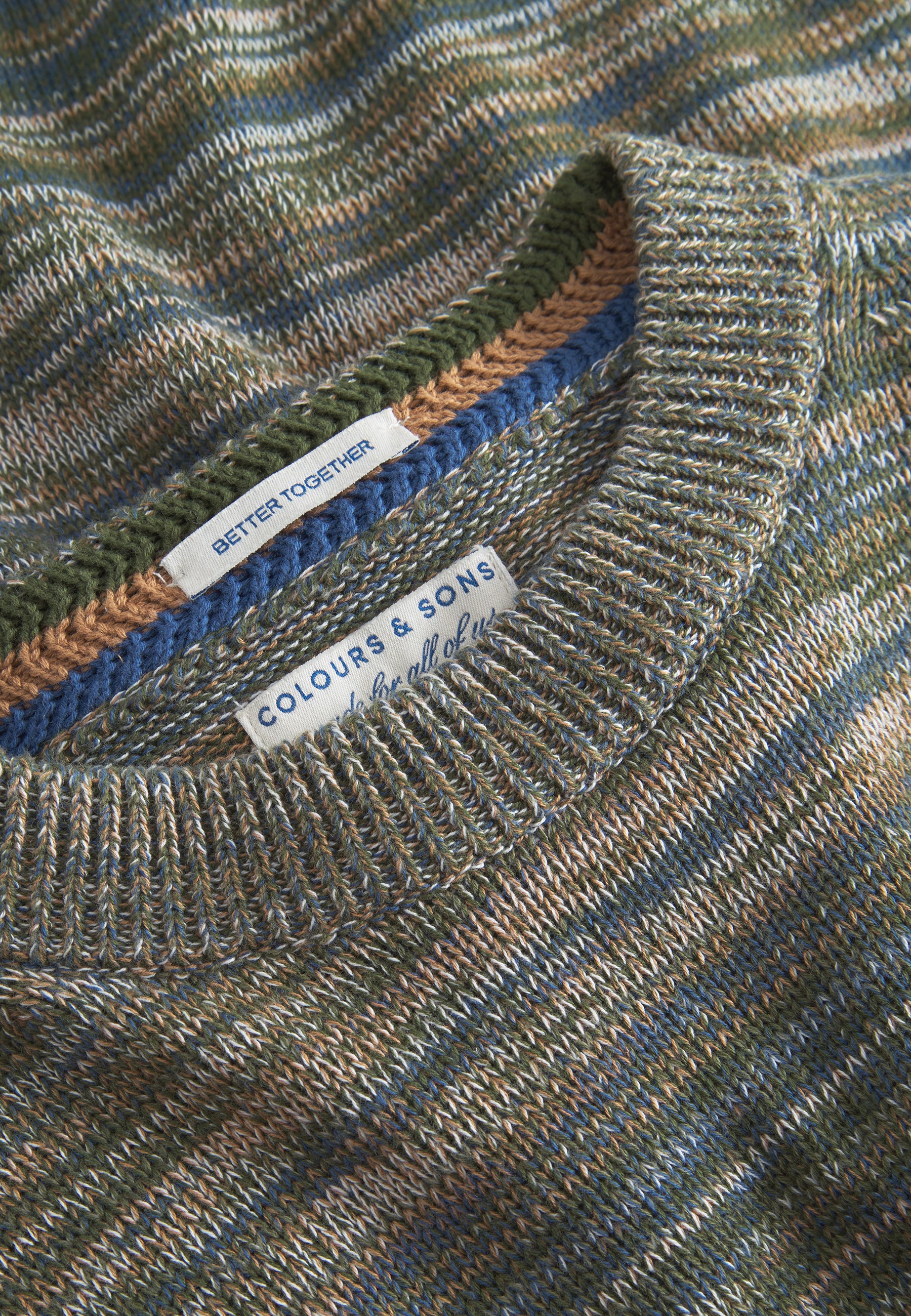 Roundneck Mouliné in Yucca Mouliné Pullover Colours and Sons   