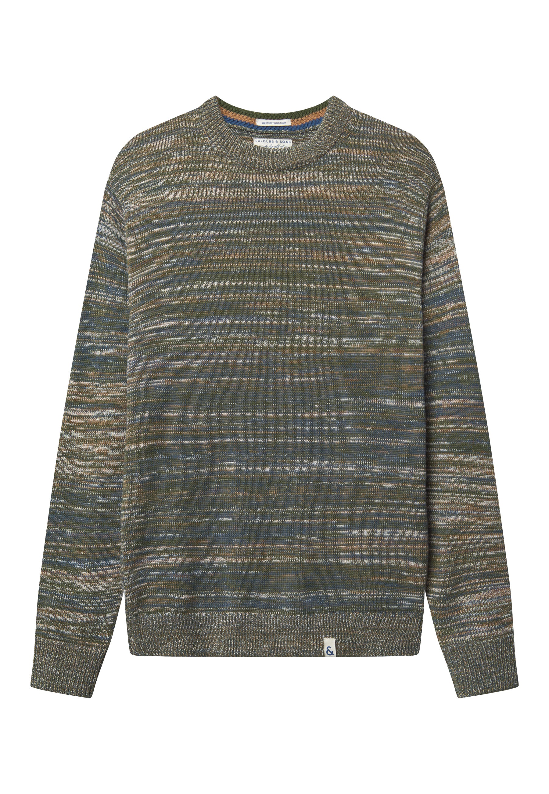 Roundneck Mouliné in Yucca Mouliné Pullover Colours and Sons   