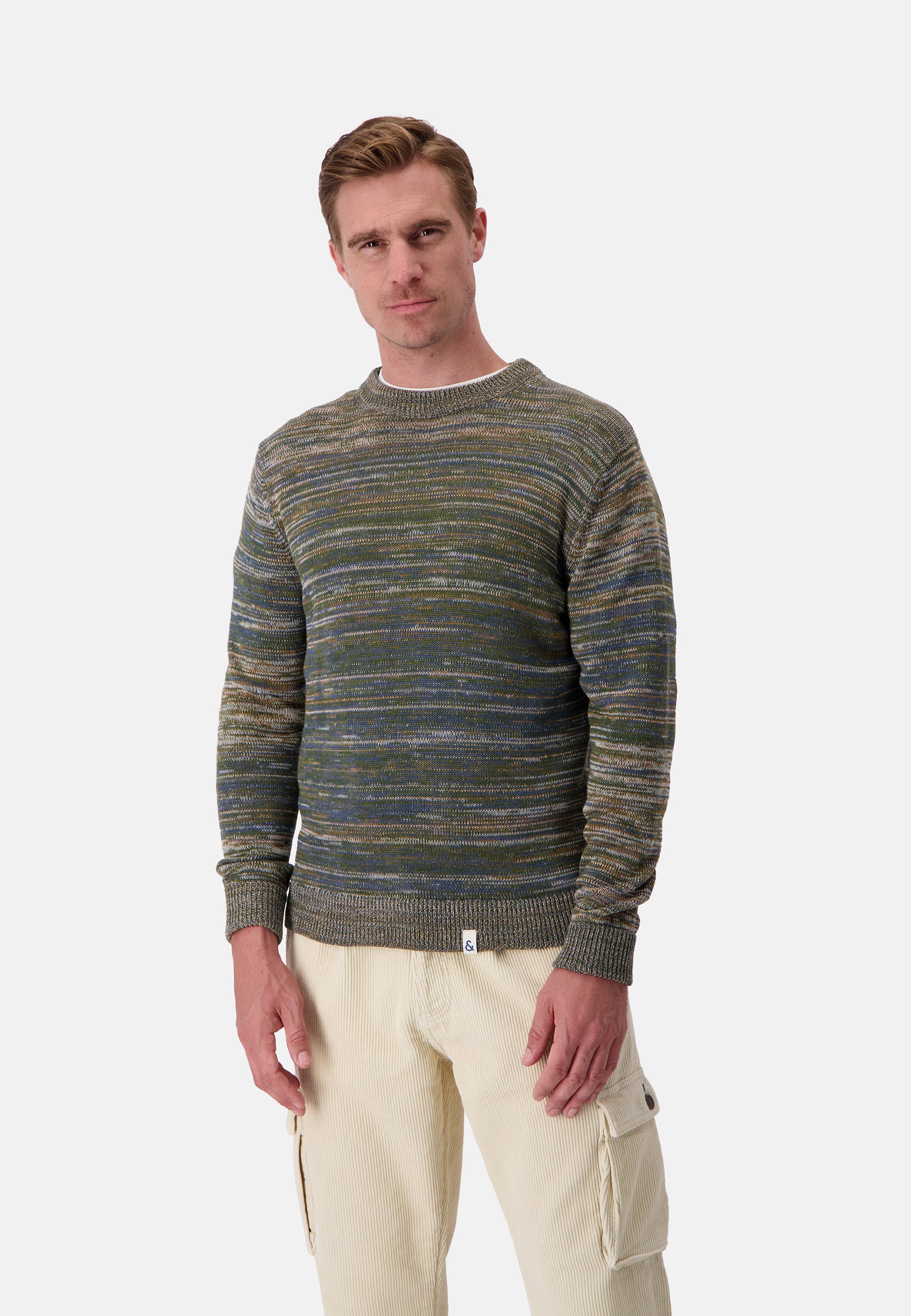 Roundneck Mouliné in Yucca Mouliné Pullover Colours and Sons   