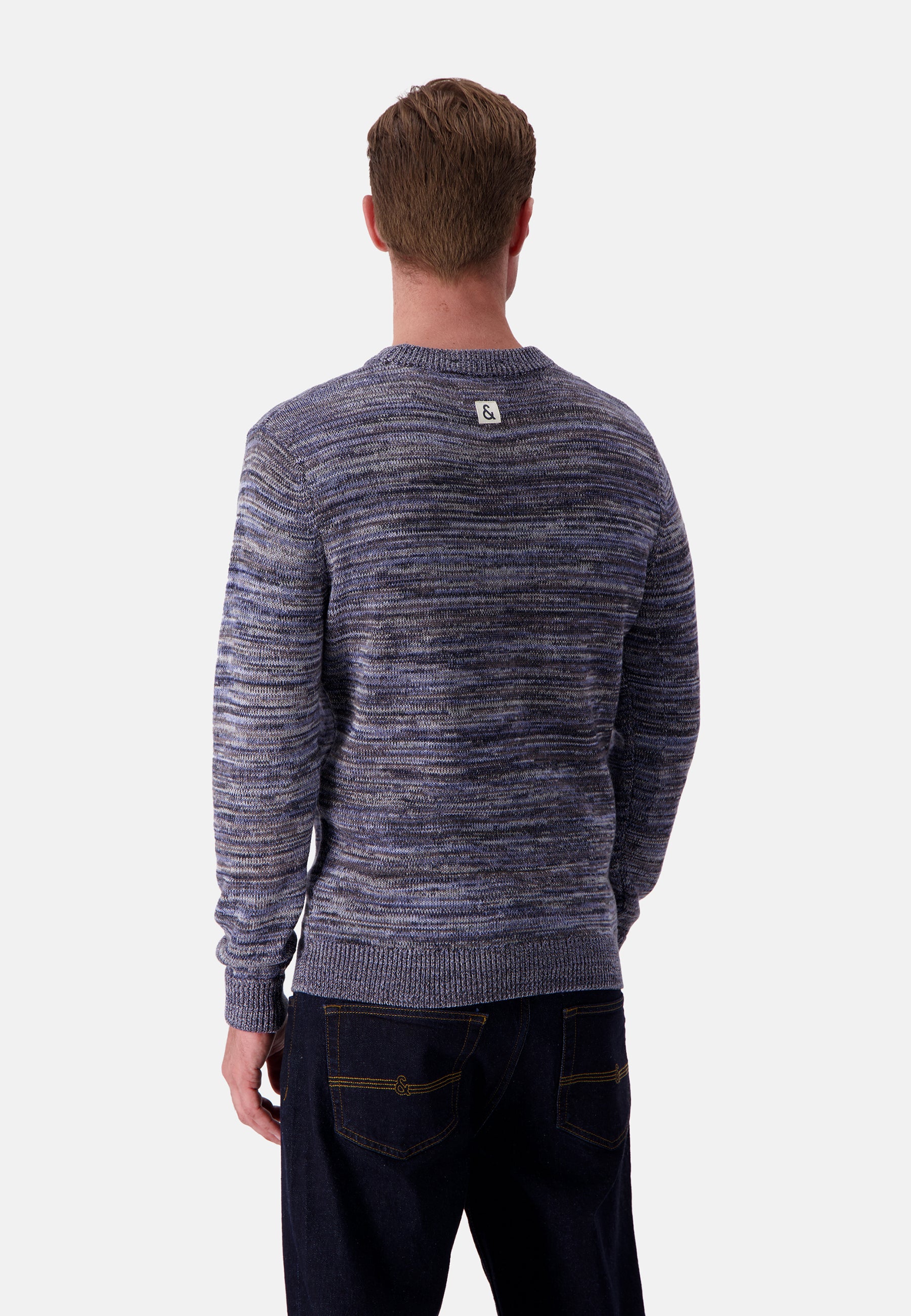 Roundneck Mouliné in Stone Mouliné Pullover Colours and Sons   