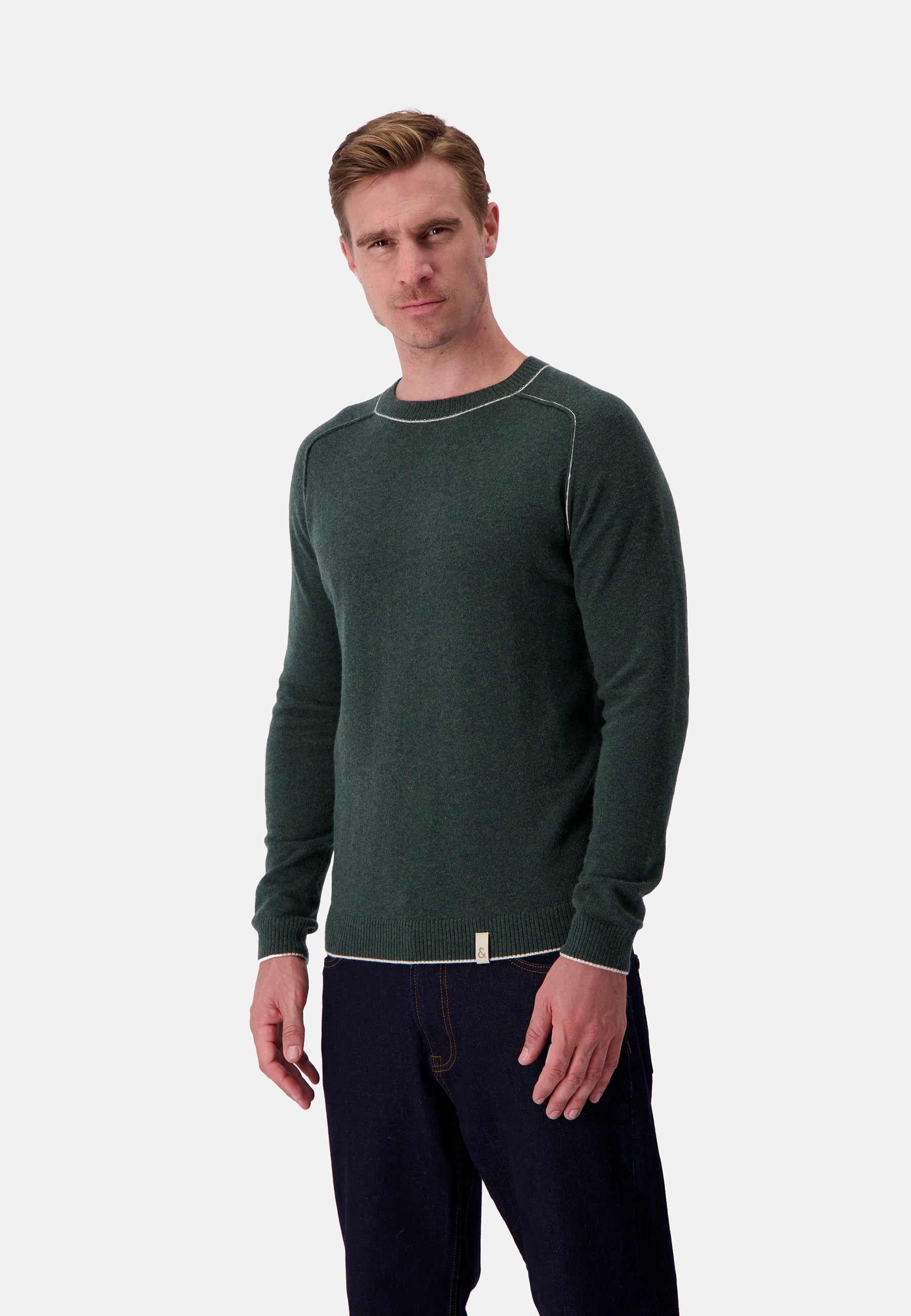 Roundneck Merino Blend in Yucca Pullover Colours and Sons   