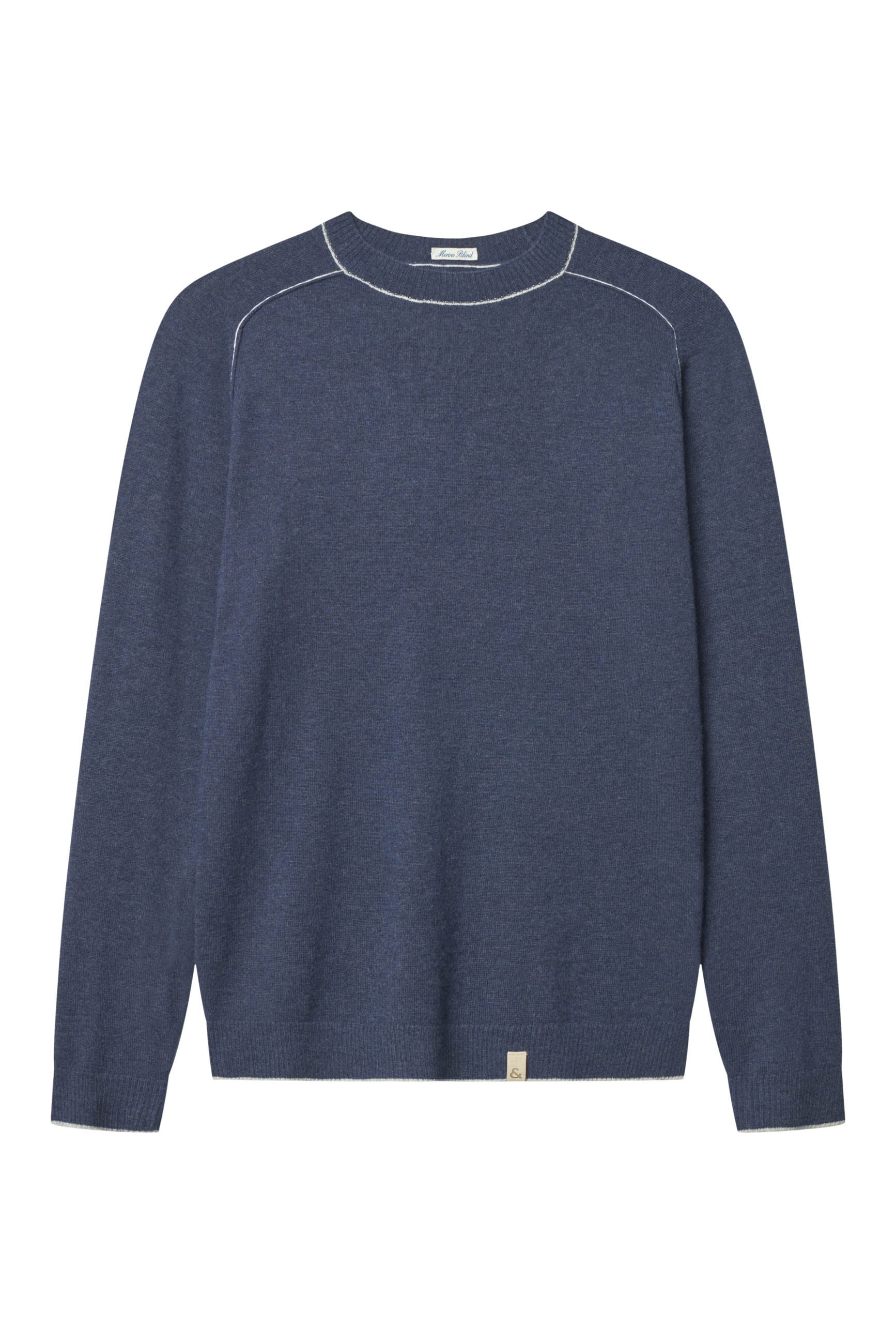 Roundneck Merino Blend in Navy Pullover Colours and Sons   