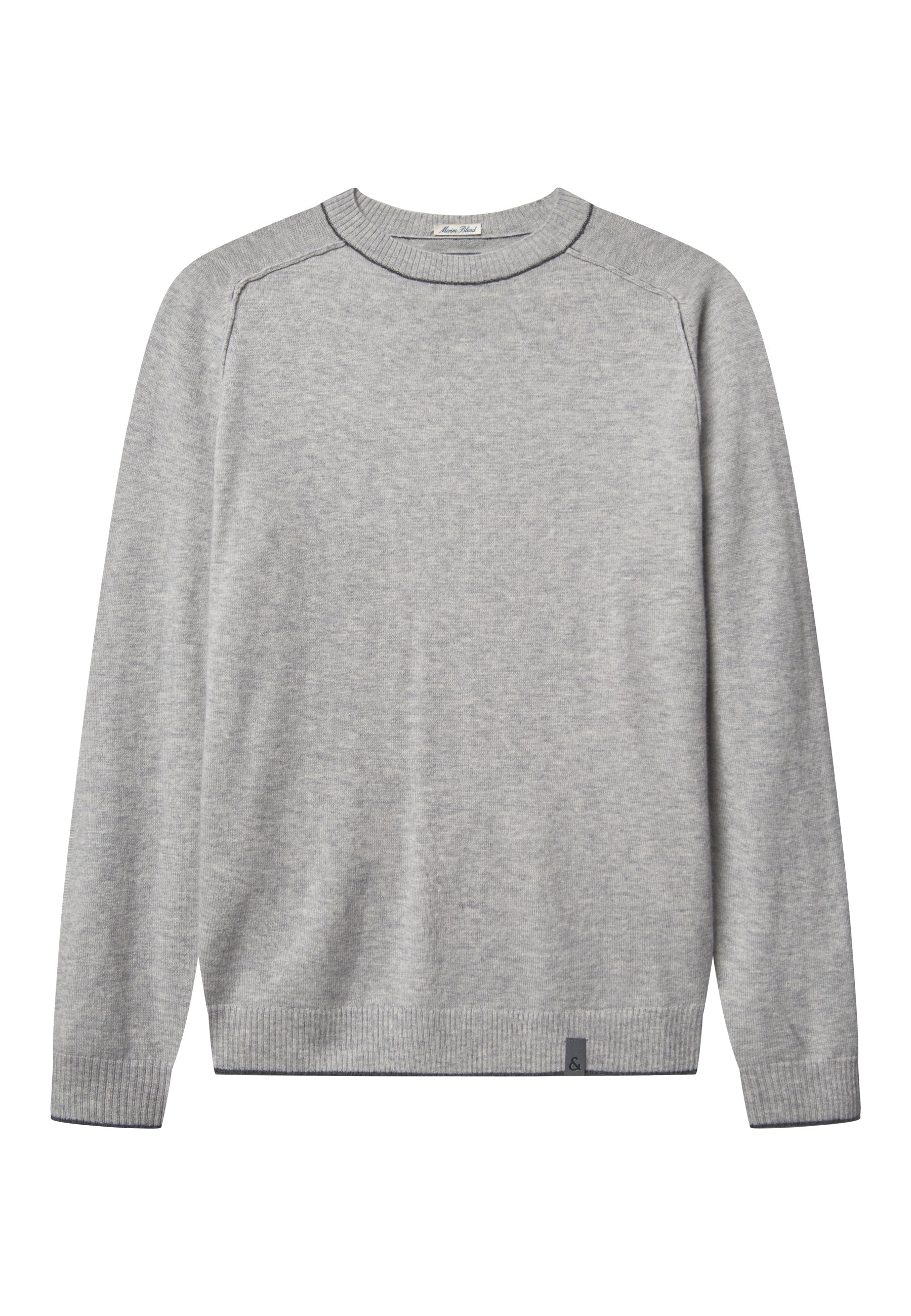 Roundneck Merino Blend in Silver Pullover Colours and Sons   