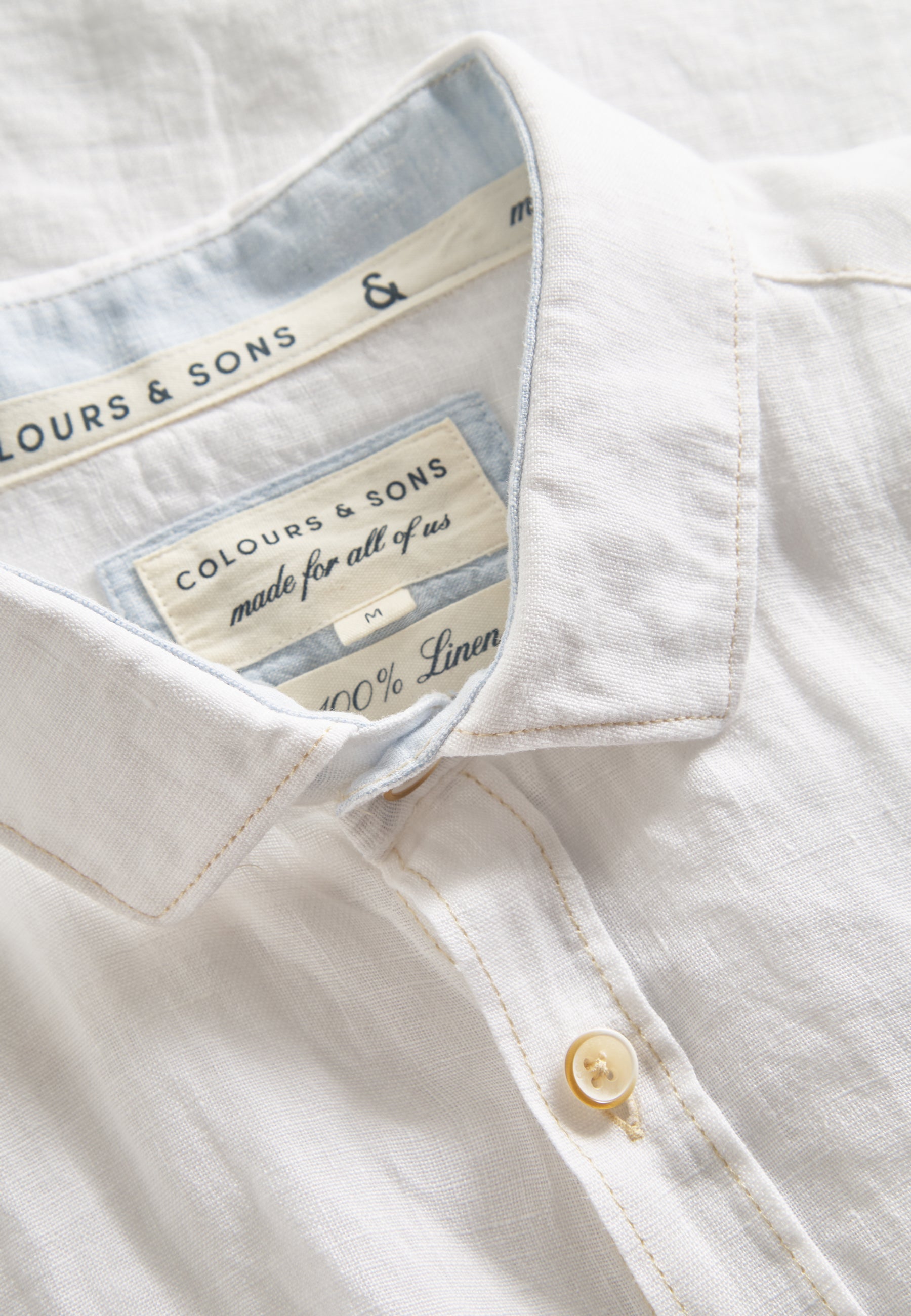 Shirt-Linen in White Hemden Colours and Sons   