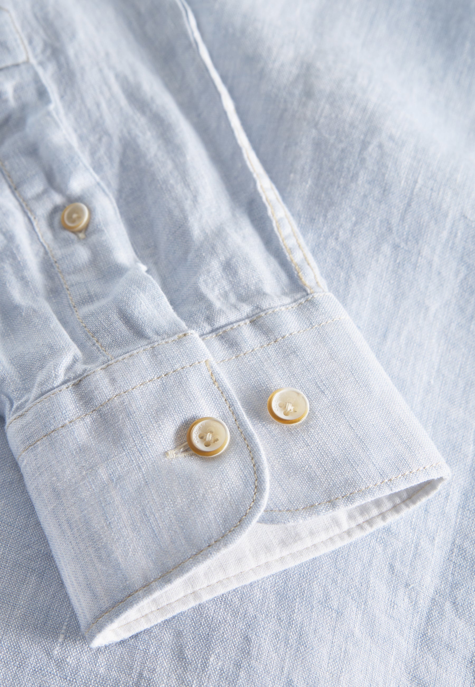 Shirt-Linen in Vintage Blue Hemden Colours and Sons   