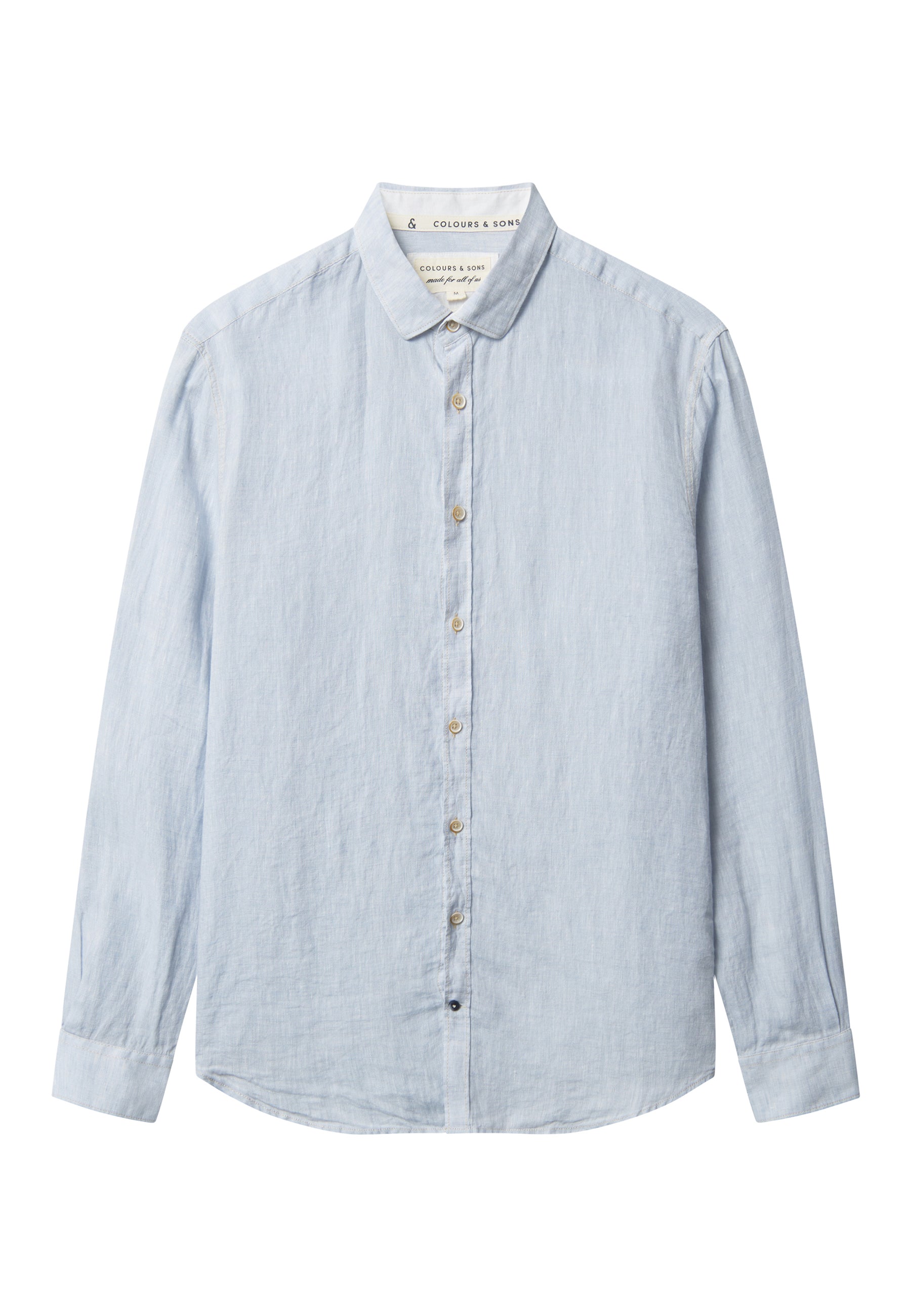 Shirt-Linen in Vintage Blue Hemden Colours and Sons   