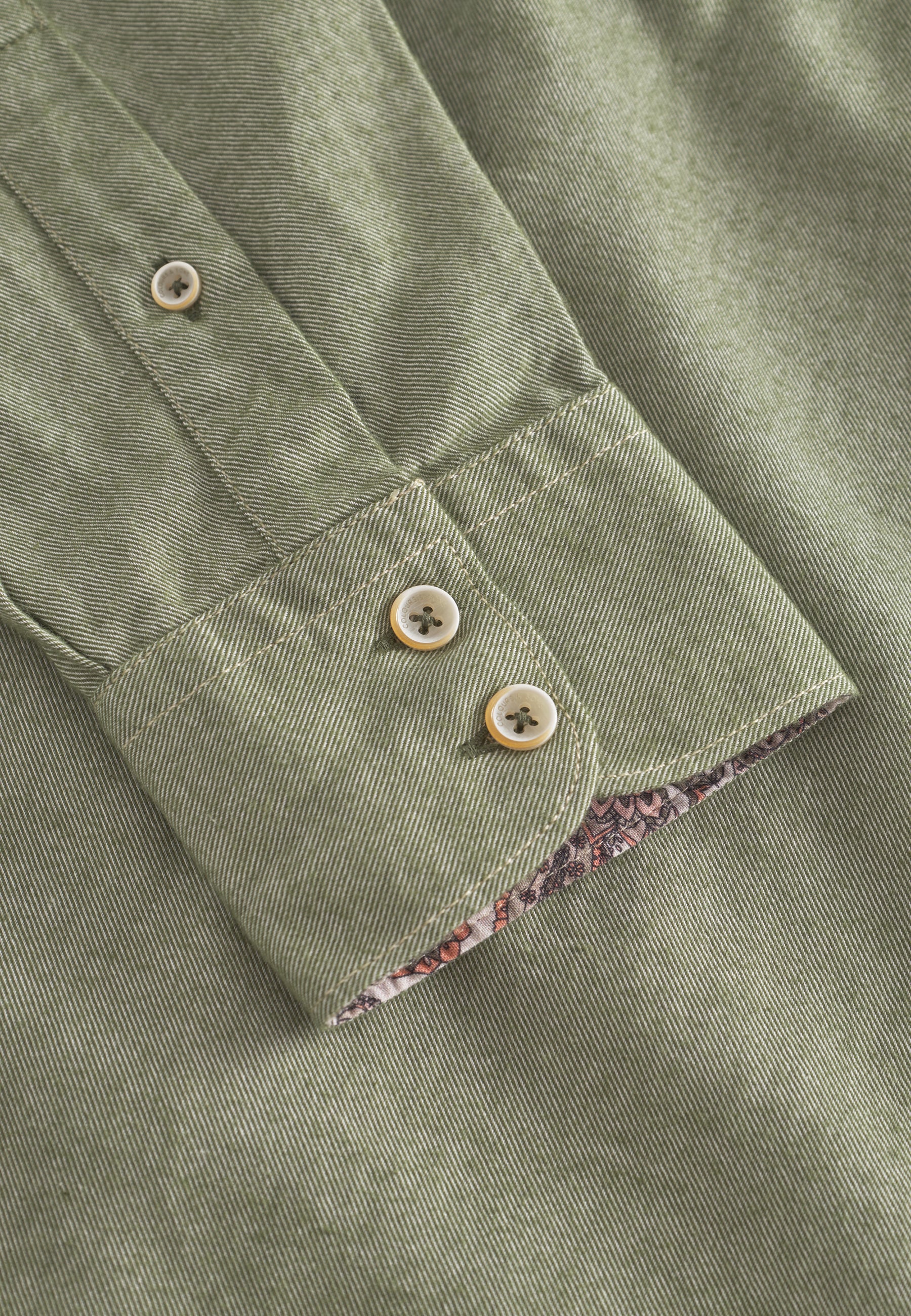 Shirt Brushed Twill in Clover Hemden Colours and Sons   