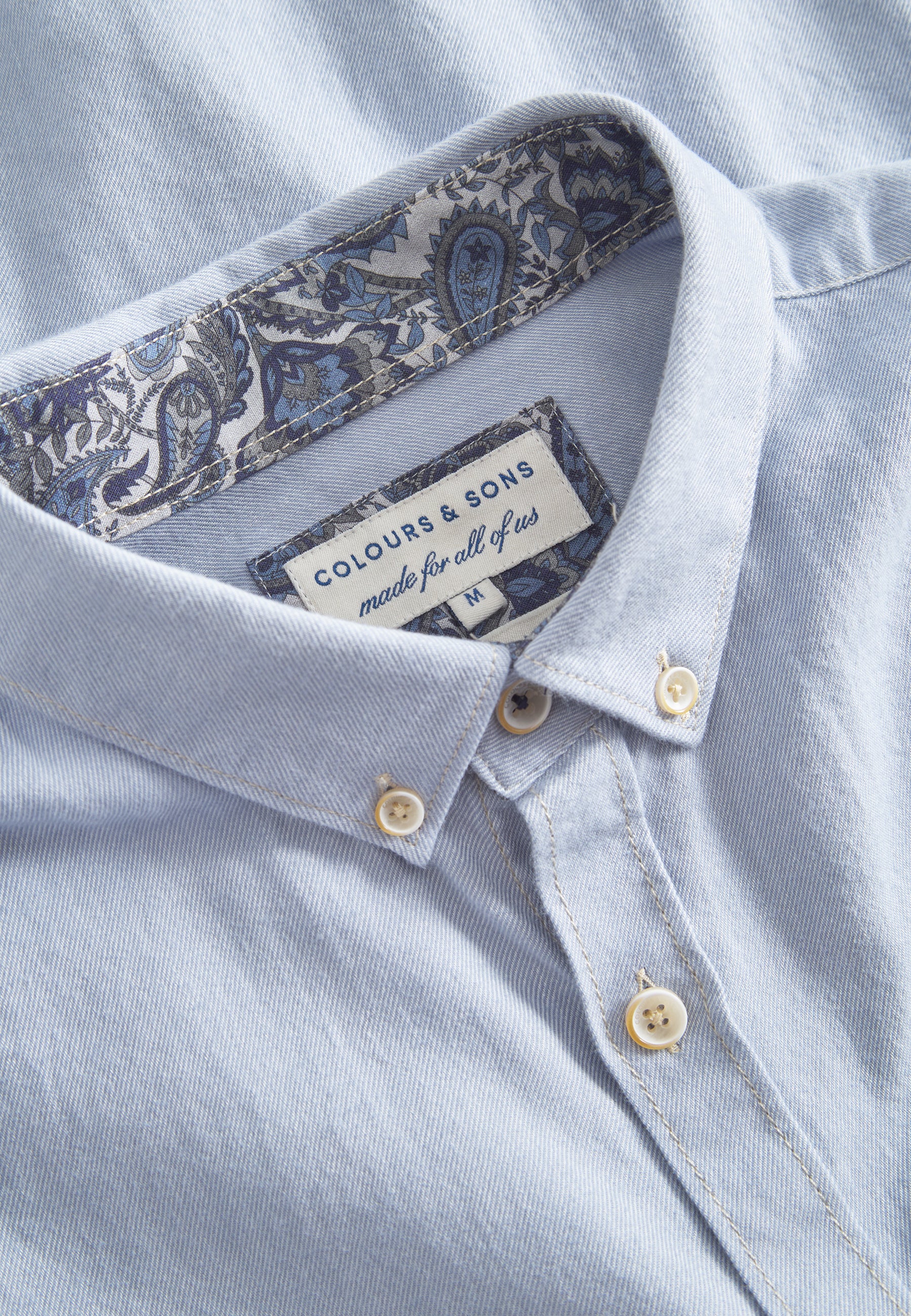 Shirt Brushed Twill in Lake Hemden Colours and Sons   