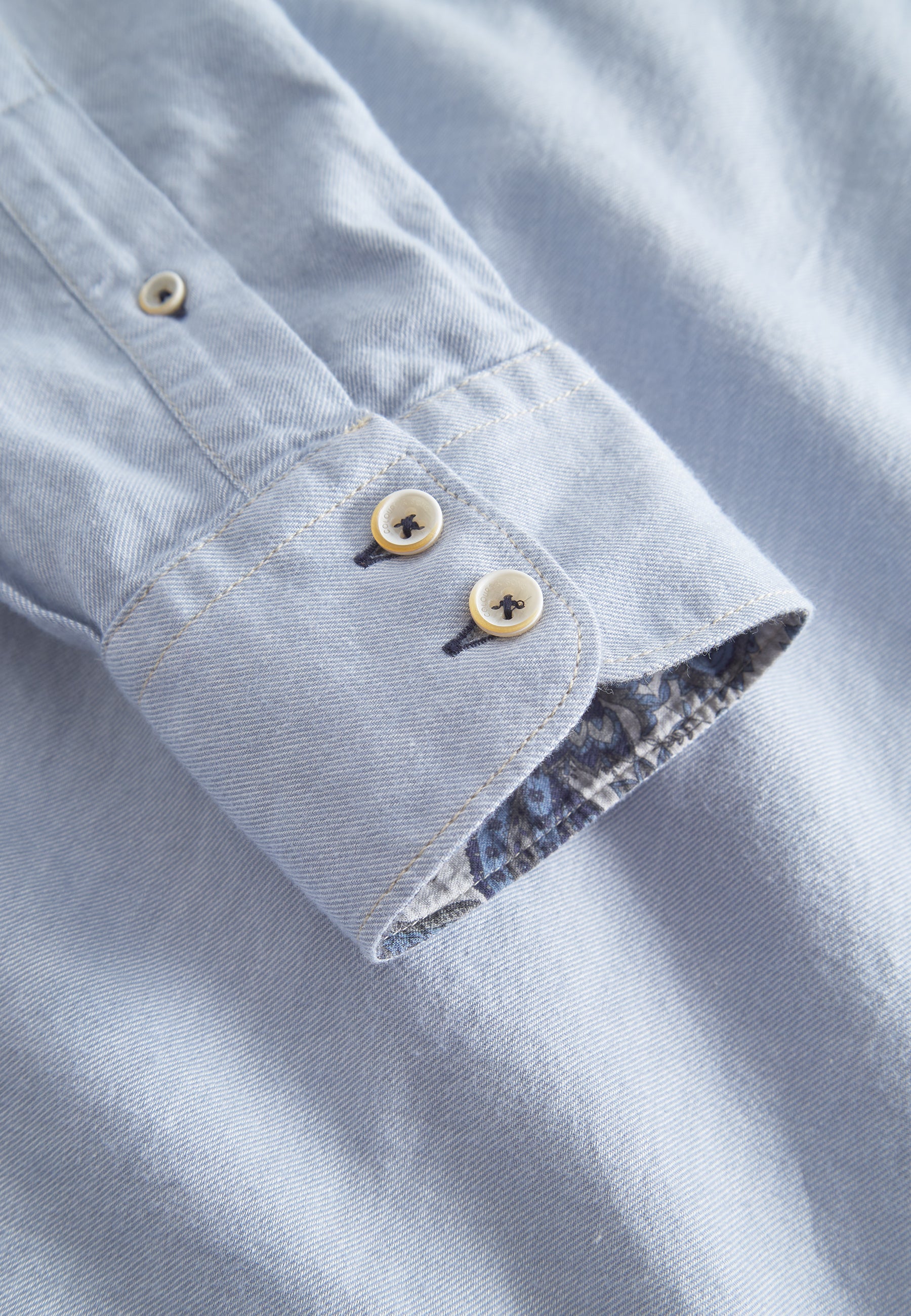 Shirt Brushed Twill in Lake Hemden Colours and Sons   