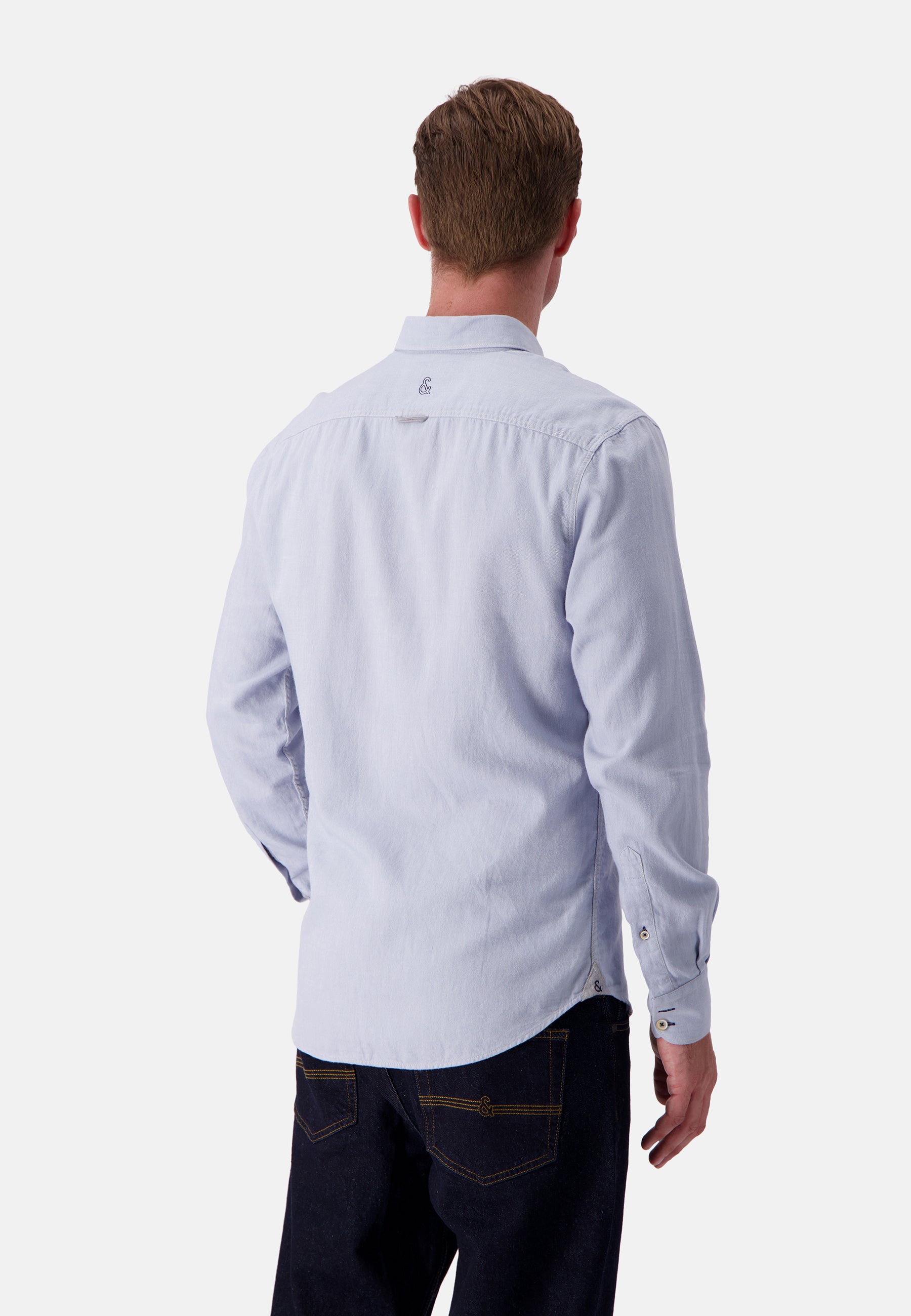 Shirt Brushed Twill in Lake Hemden Colours and Sons   