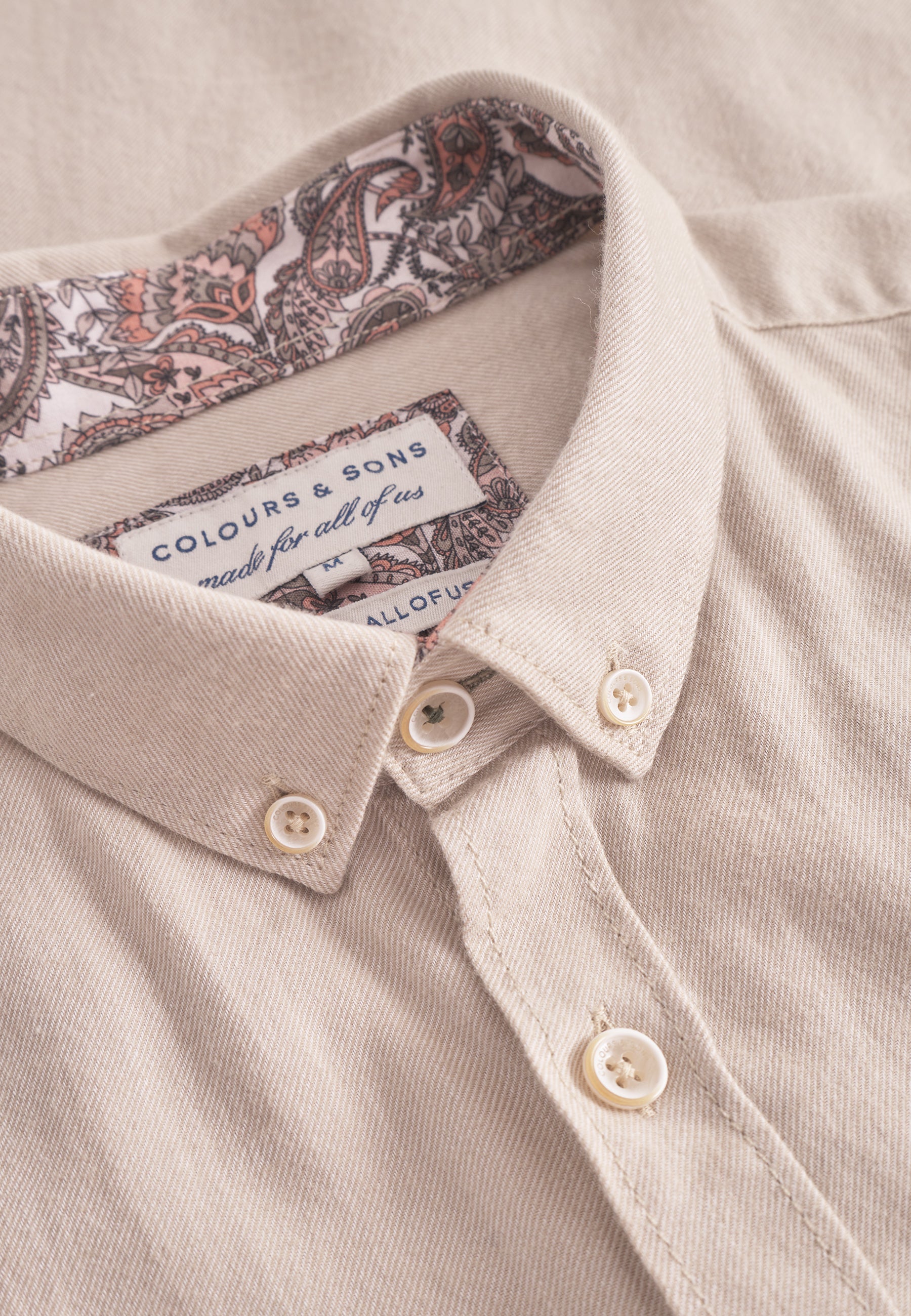 Shirt Brushed Twill in Tumbleweed Hemden Colours and Sons   