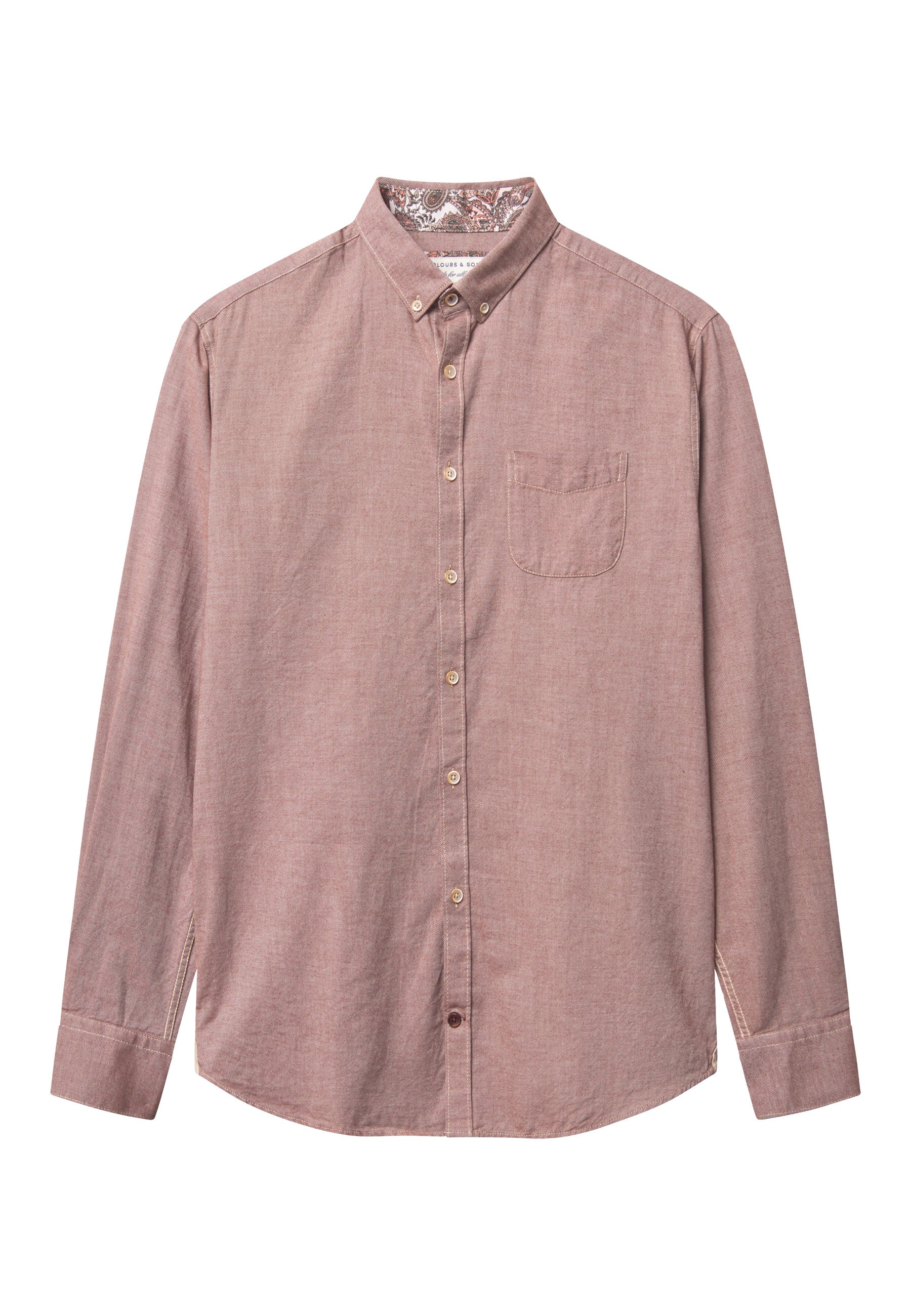 Shirt Brushed Twill in Soil Hemden Colours and Sons   