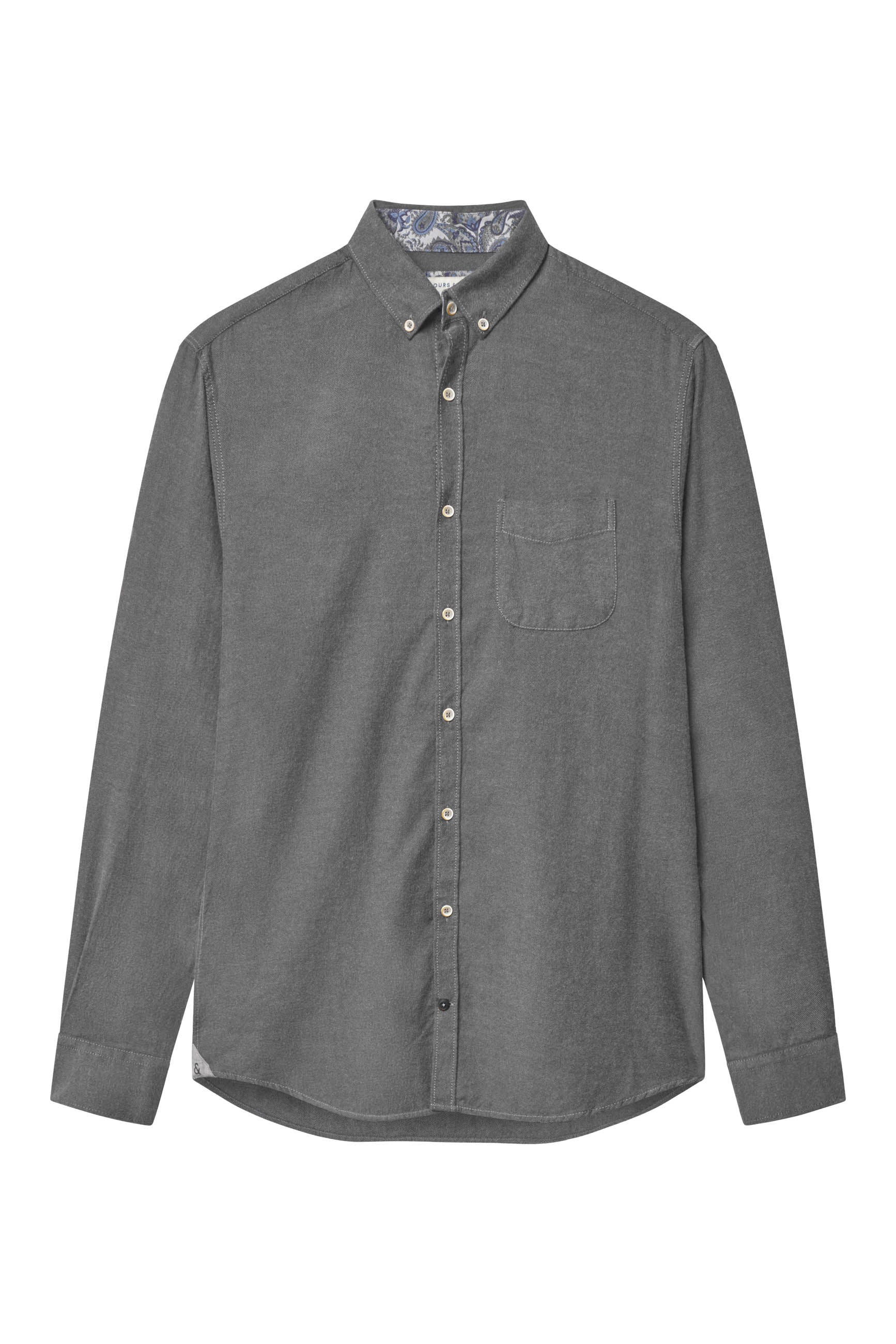 Shirt Brushed Twill in Anthracite Hemden Colours and Sons   