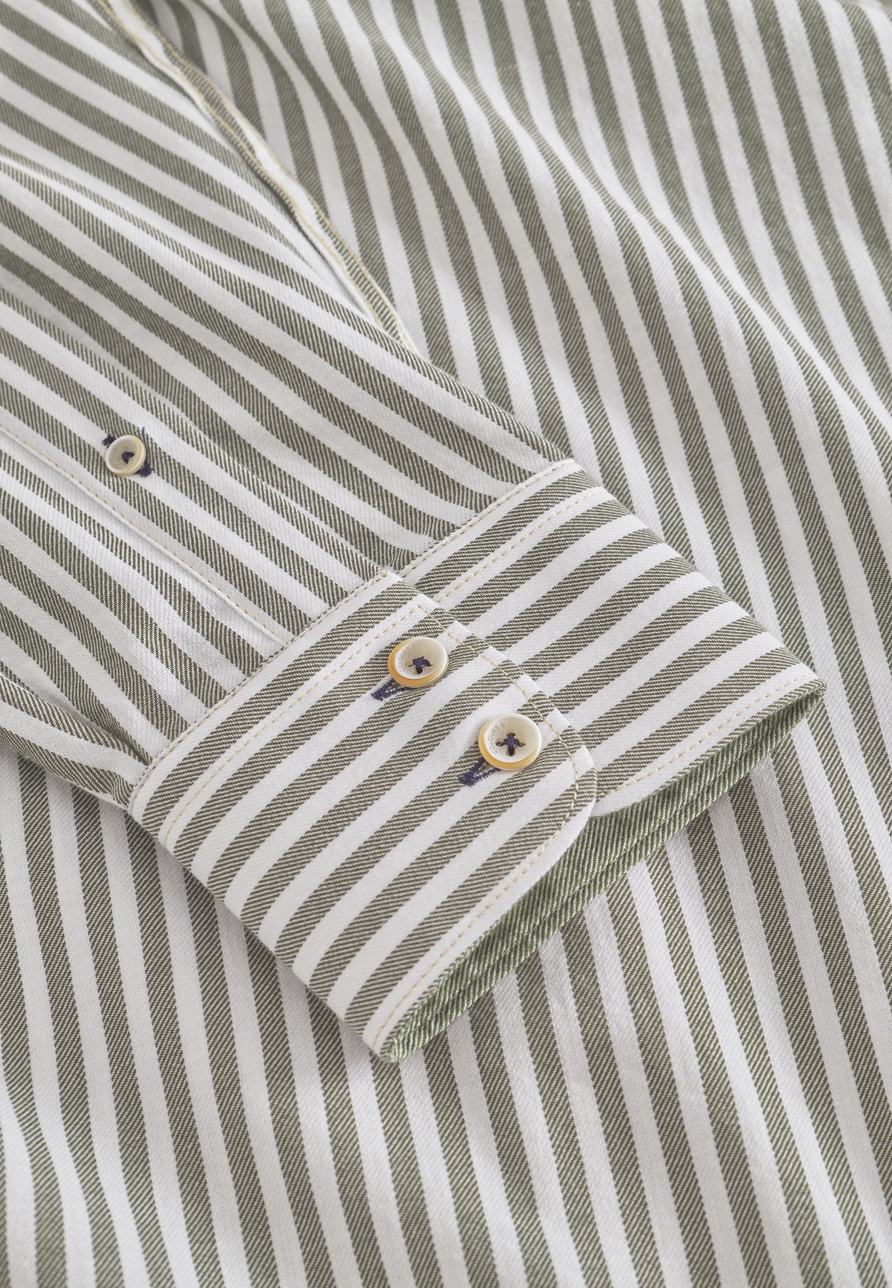 Shirt Brushed Twill Stripes in Clover Stripes Hemden Colours and Sons   