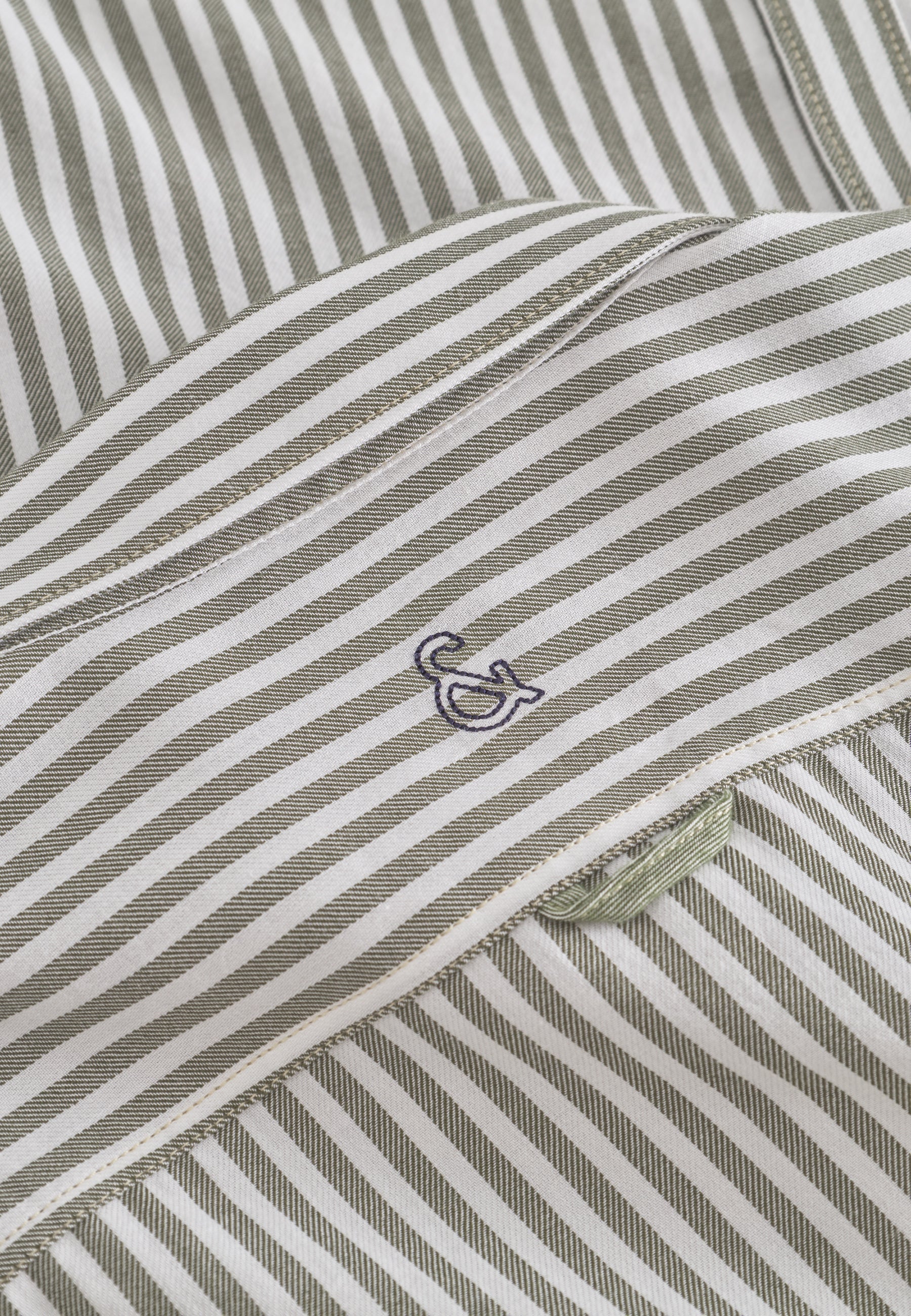 Shirt Brushed Twill Stripes in Clover Stripes Hemden Colours and Sons   