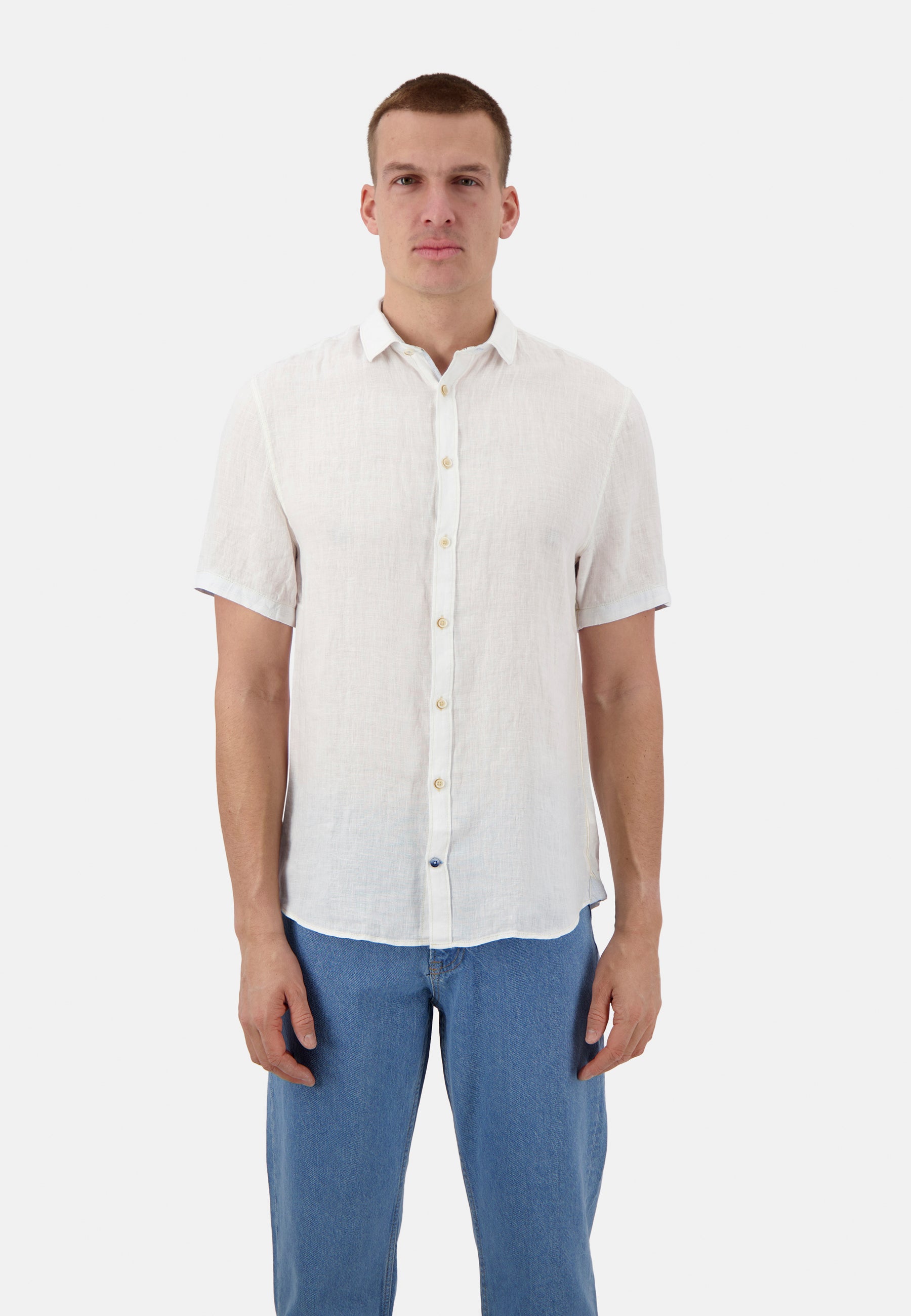 Shirt-Linen in White Hemden Colours and Sons   