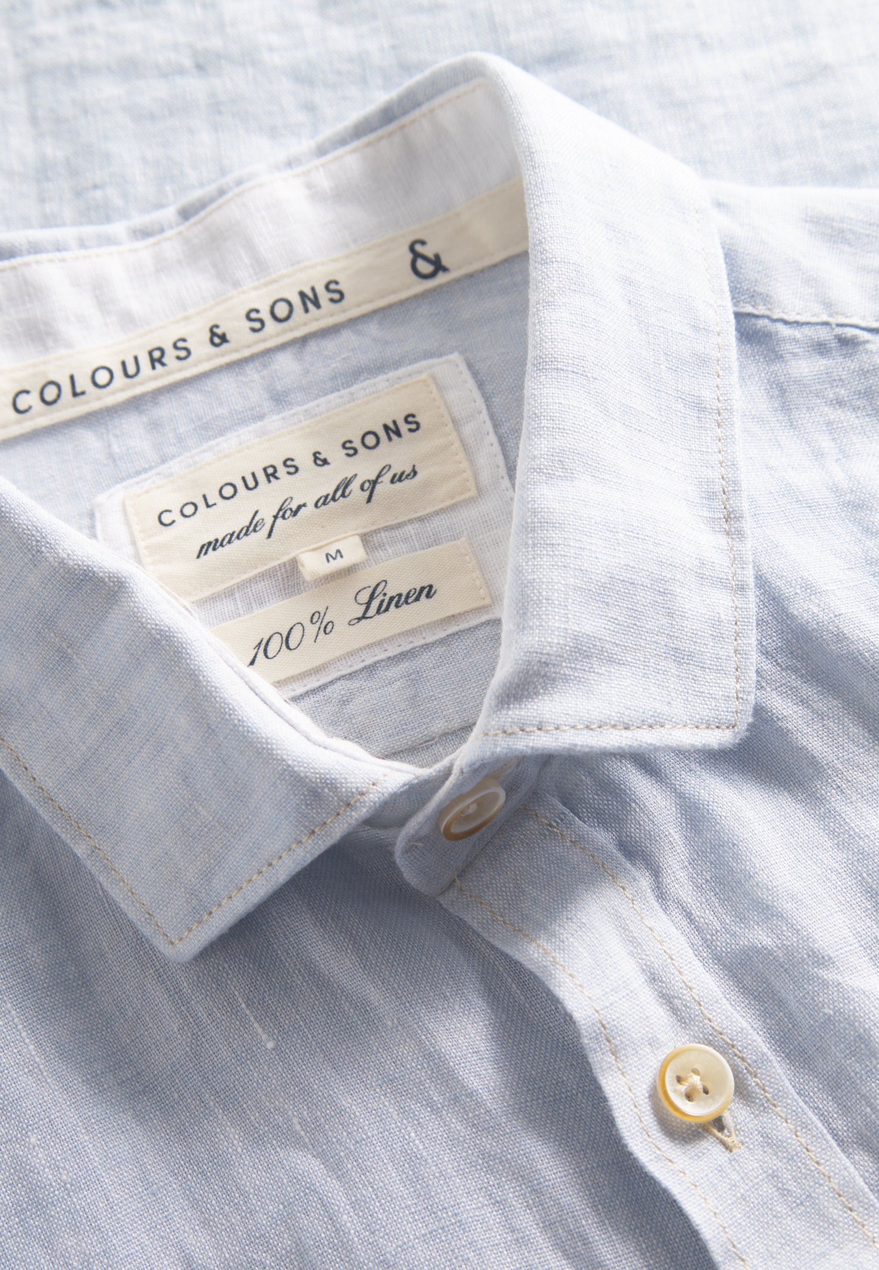 Shirt-Linen in Vintage Blue Hemden Colours and Sons   