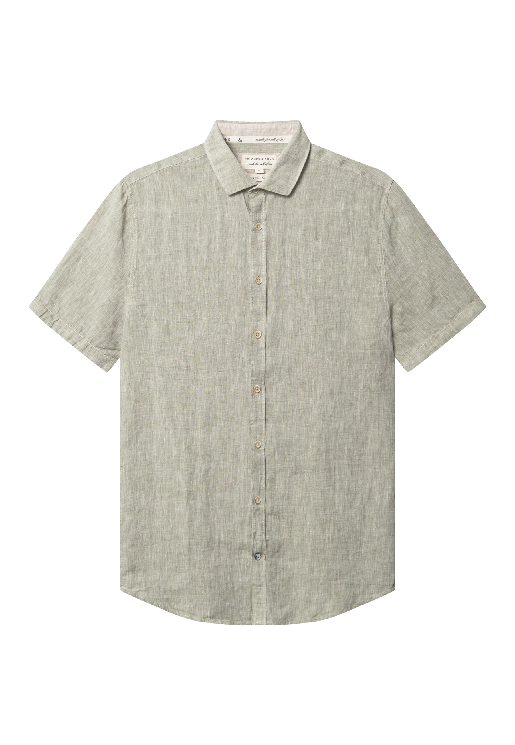 Shirt-Linen in Olive Hemden Colours and Sons   