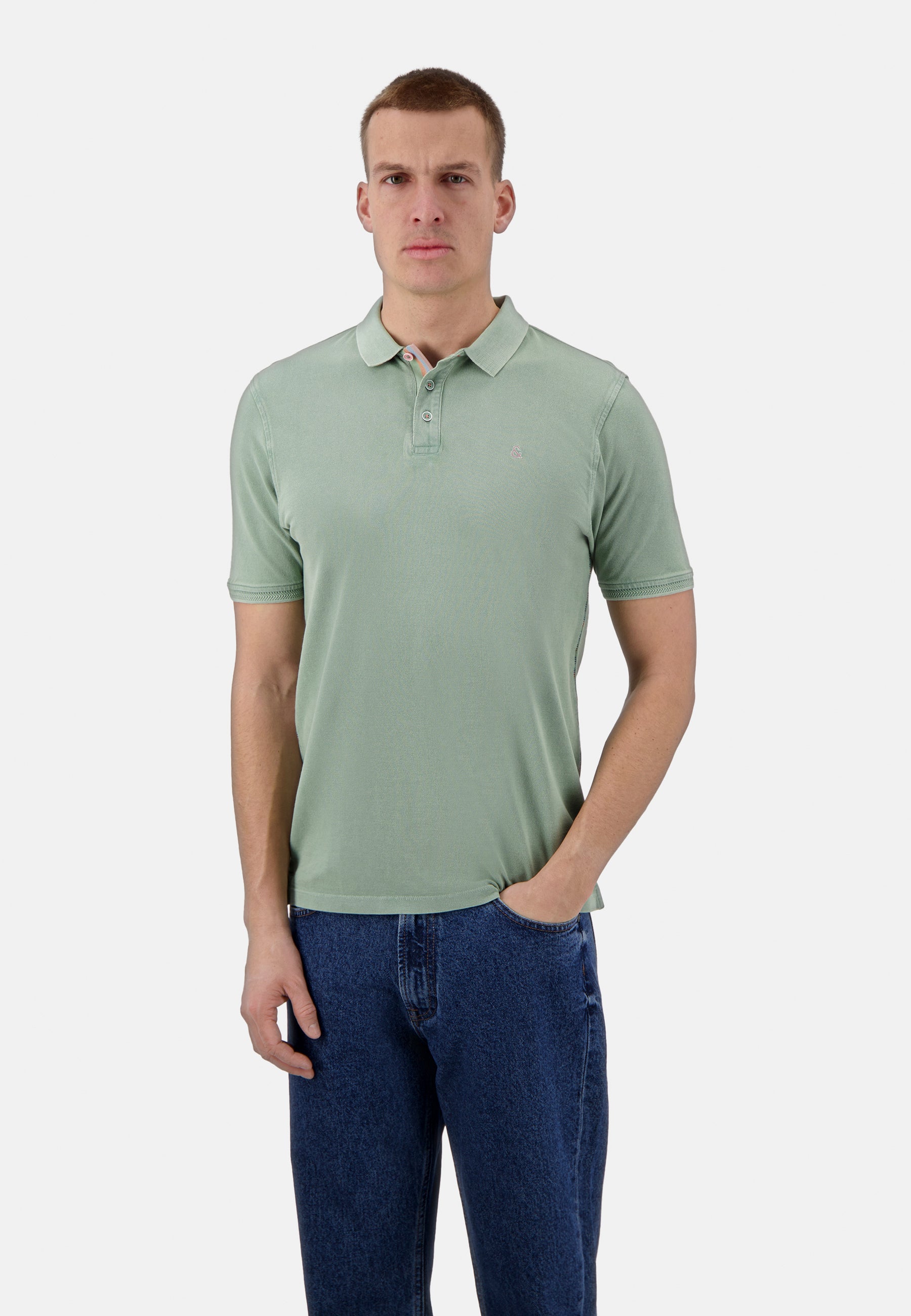 Polo-Garment Dyed in Pistachio Polos Colours and Sons   