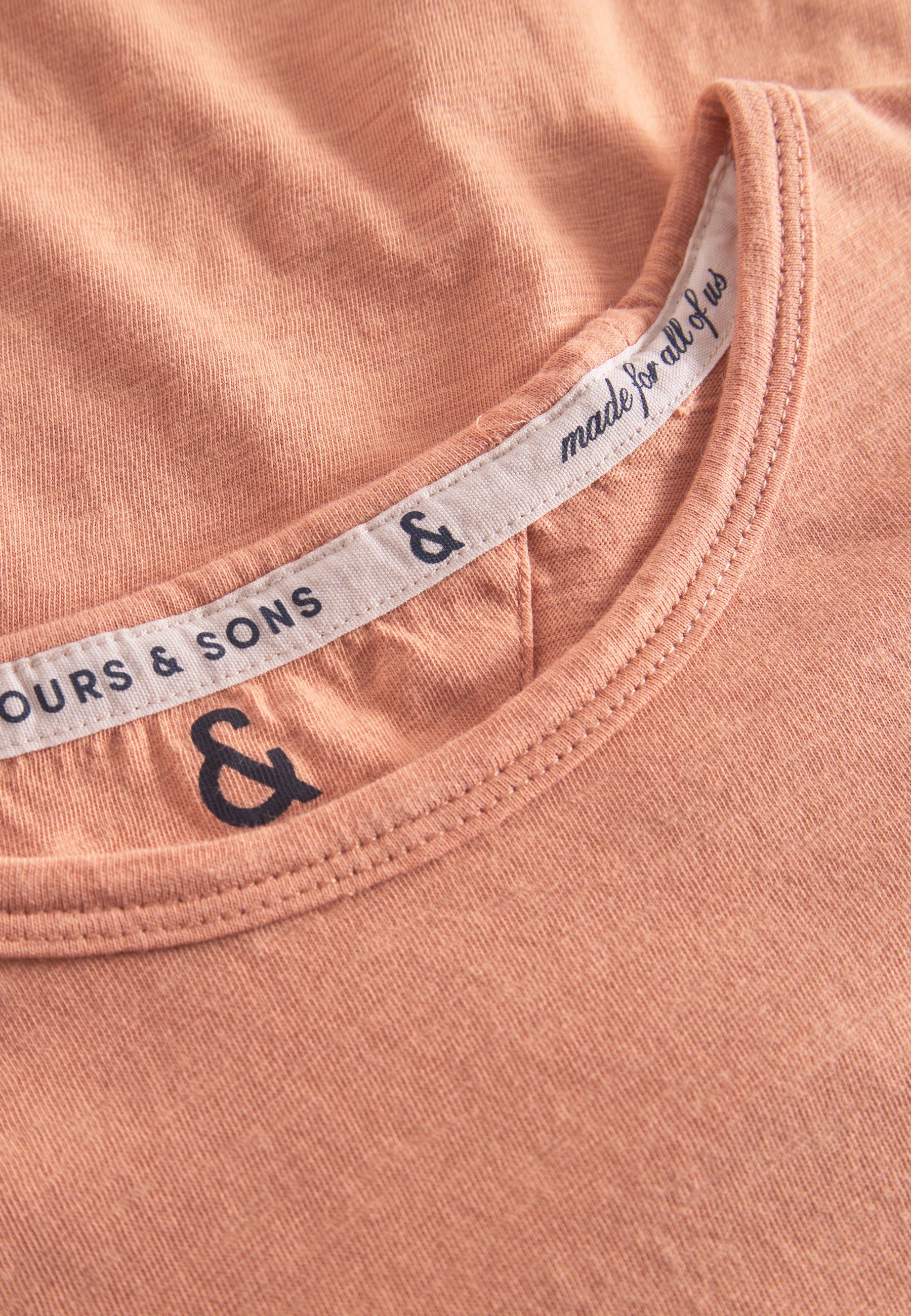 T-Shirt - Slub in Peach T-Shirts Colours and Sons   