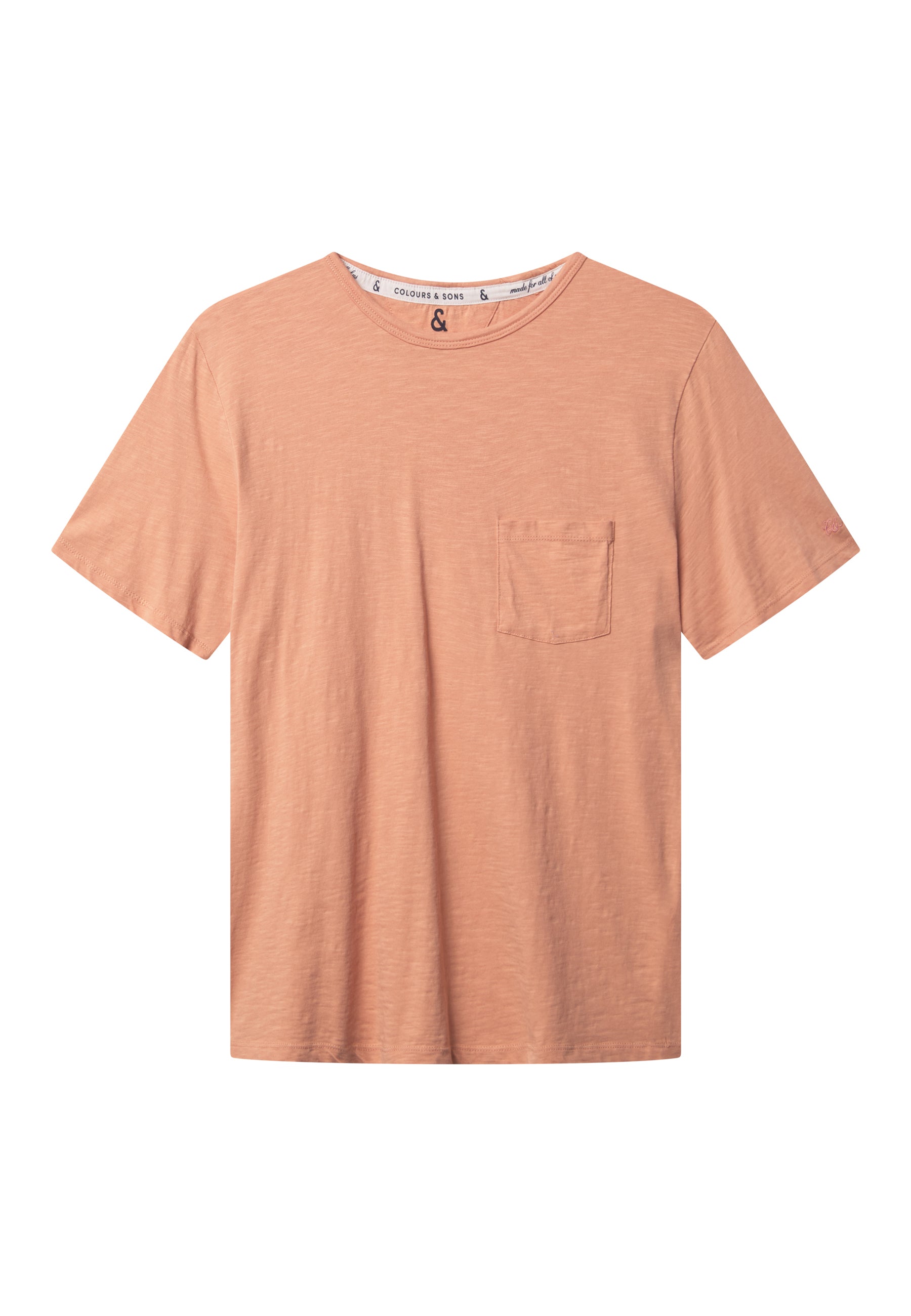 T-Shirt - Slub in Peach T-Shirts Colours and Sons   