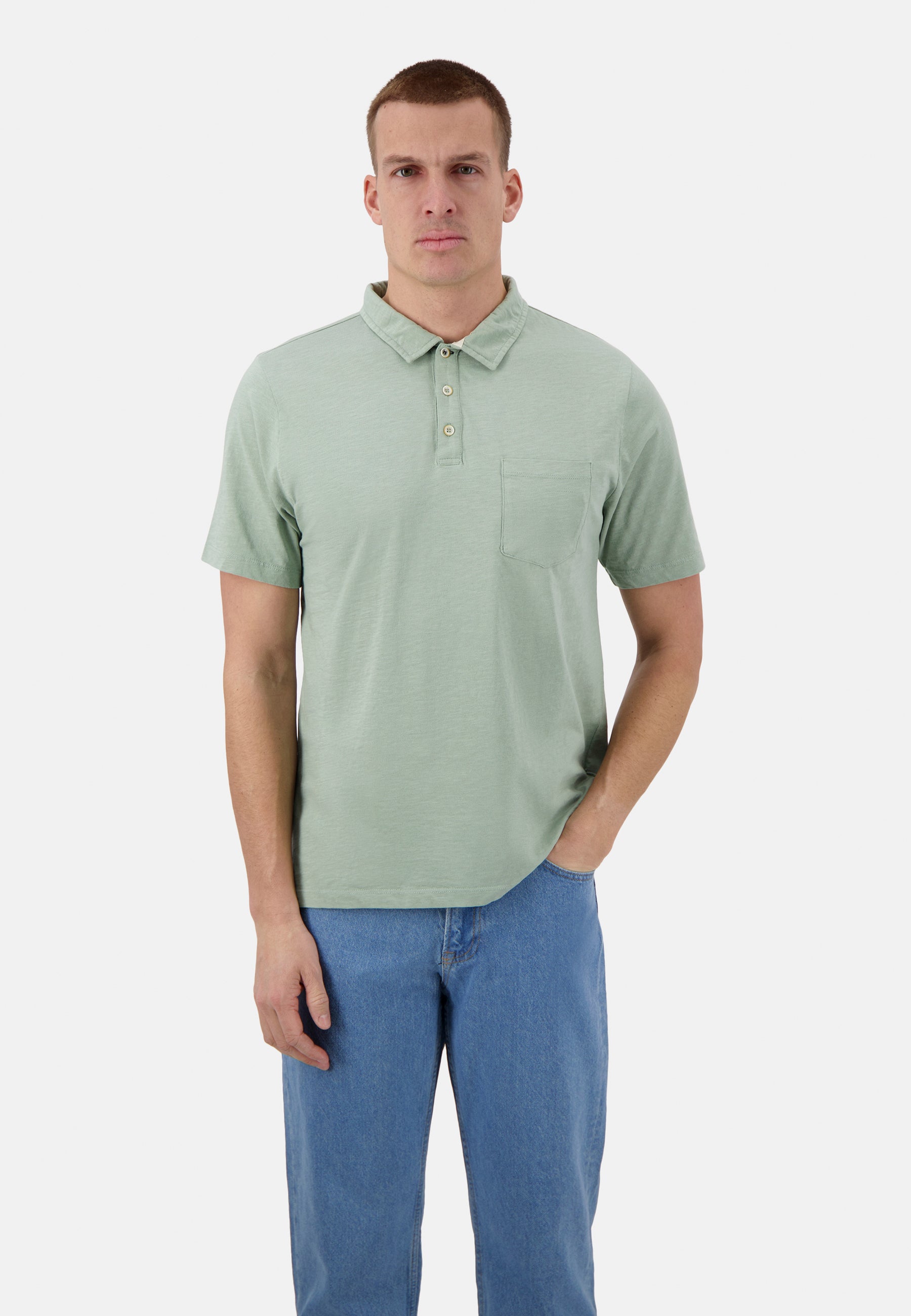 Polo - Slub in Pistachio Polos Colours and Sons   