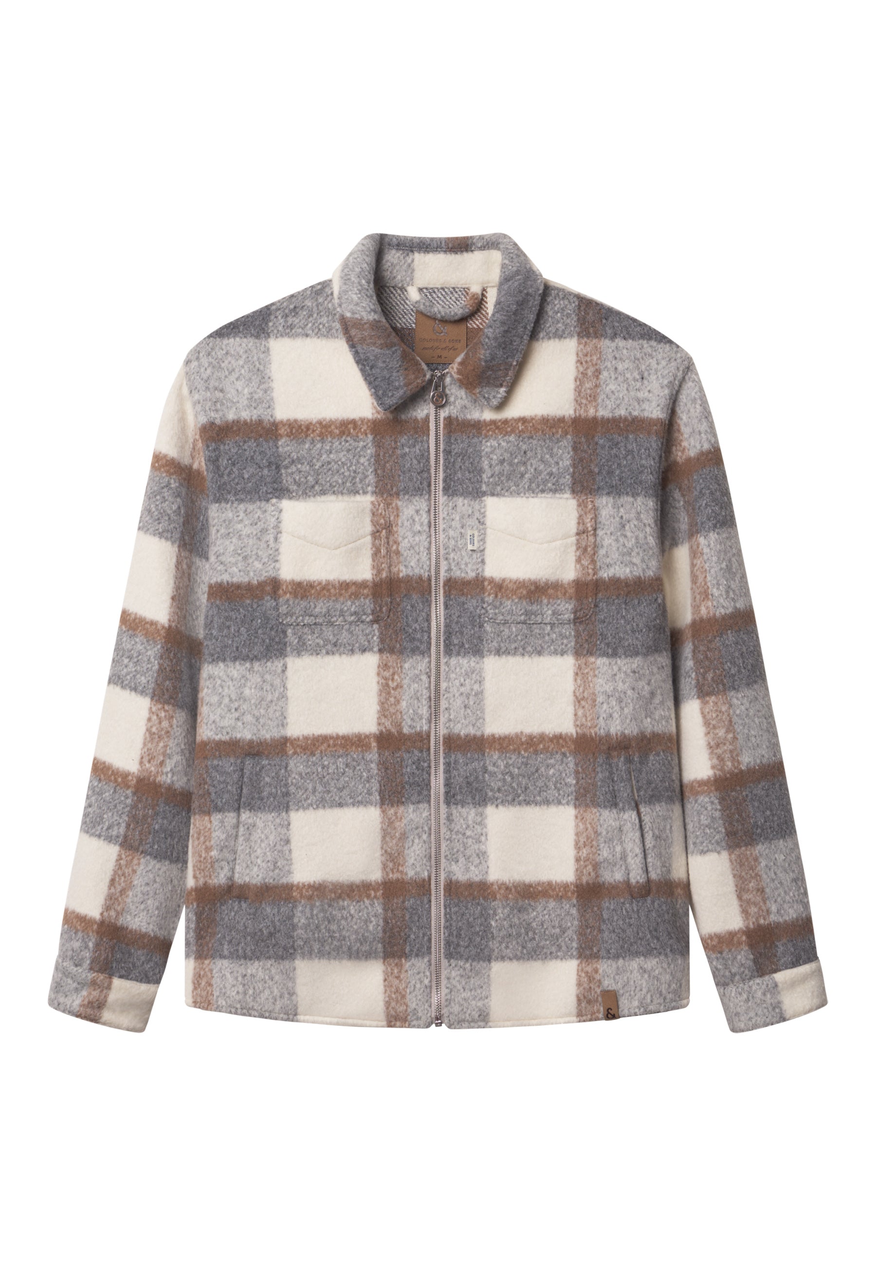 Worker Jacket Zipped in Desert Check Jacken Colours and Sons   