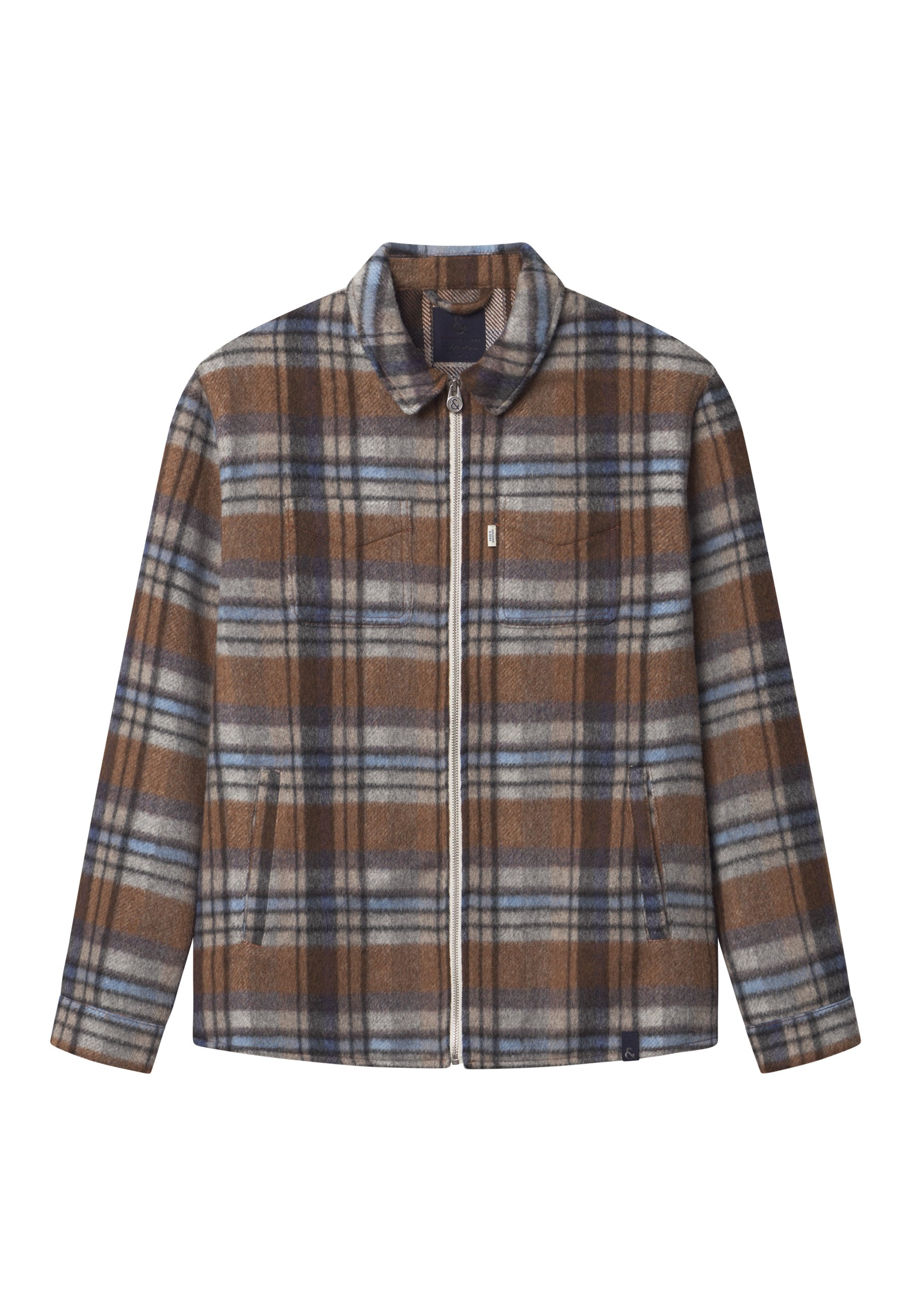 Worker Jacket Zipped in Tobacco Check Jacken Colours and Sons   