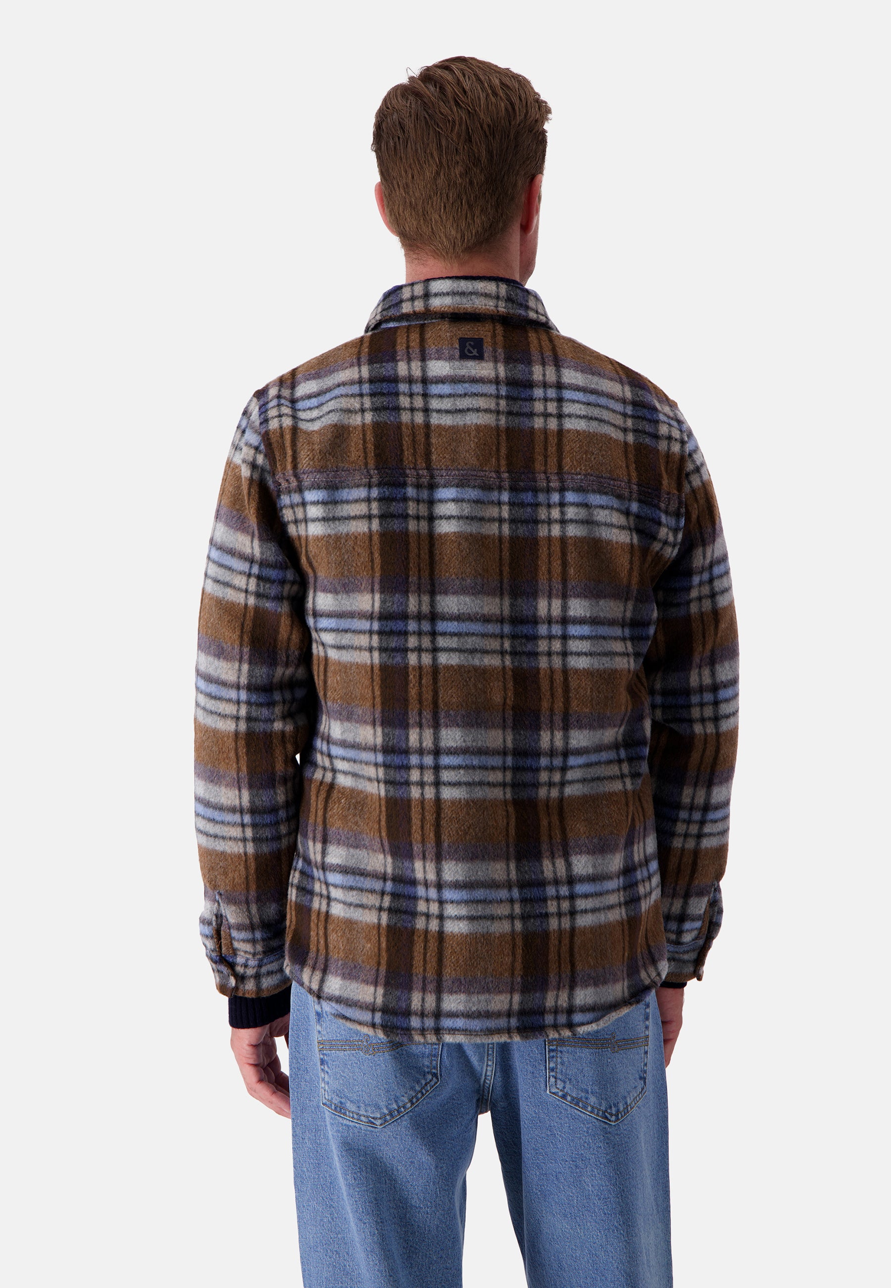 Worker Jacket Zipped in Tobacco Check Jacken Colours and Sons   