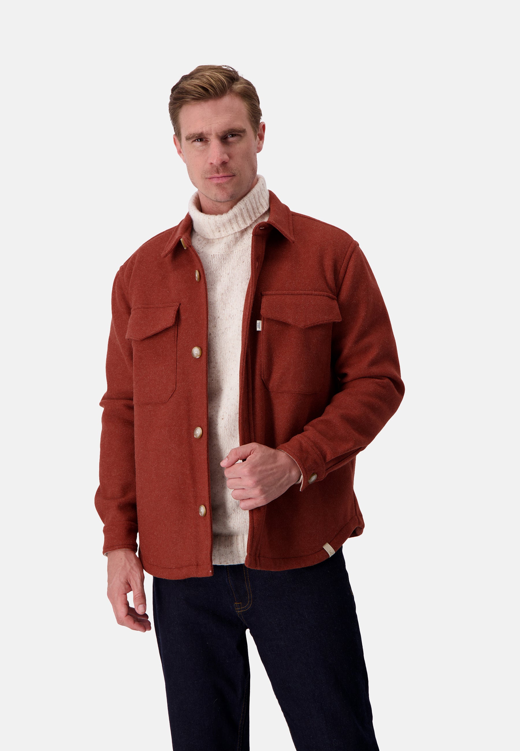 Worker Jacket Soft Touch in Brandy Jacken Colours and Sons   