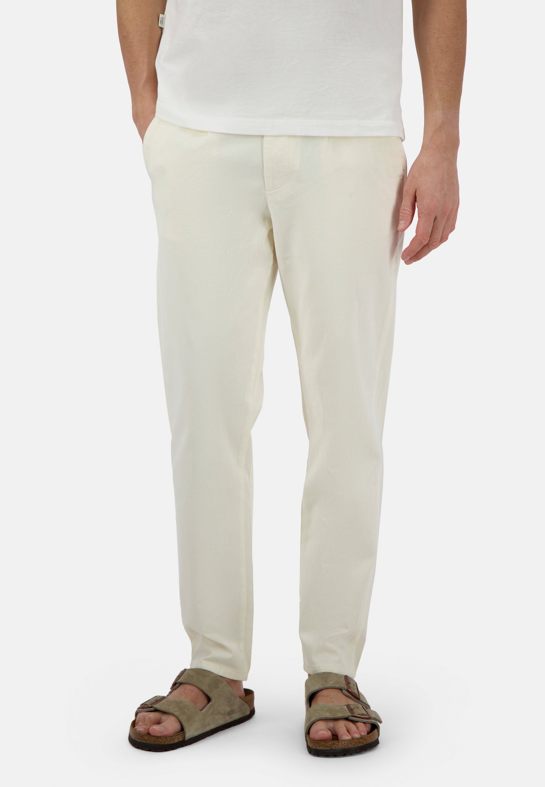 Pants-Cropped Chino in Offwhite Hosen Colours and Sons   