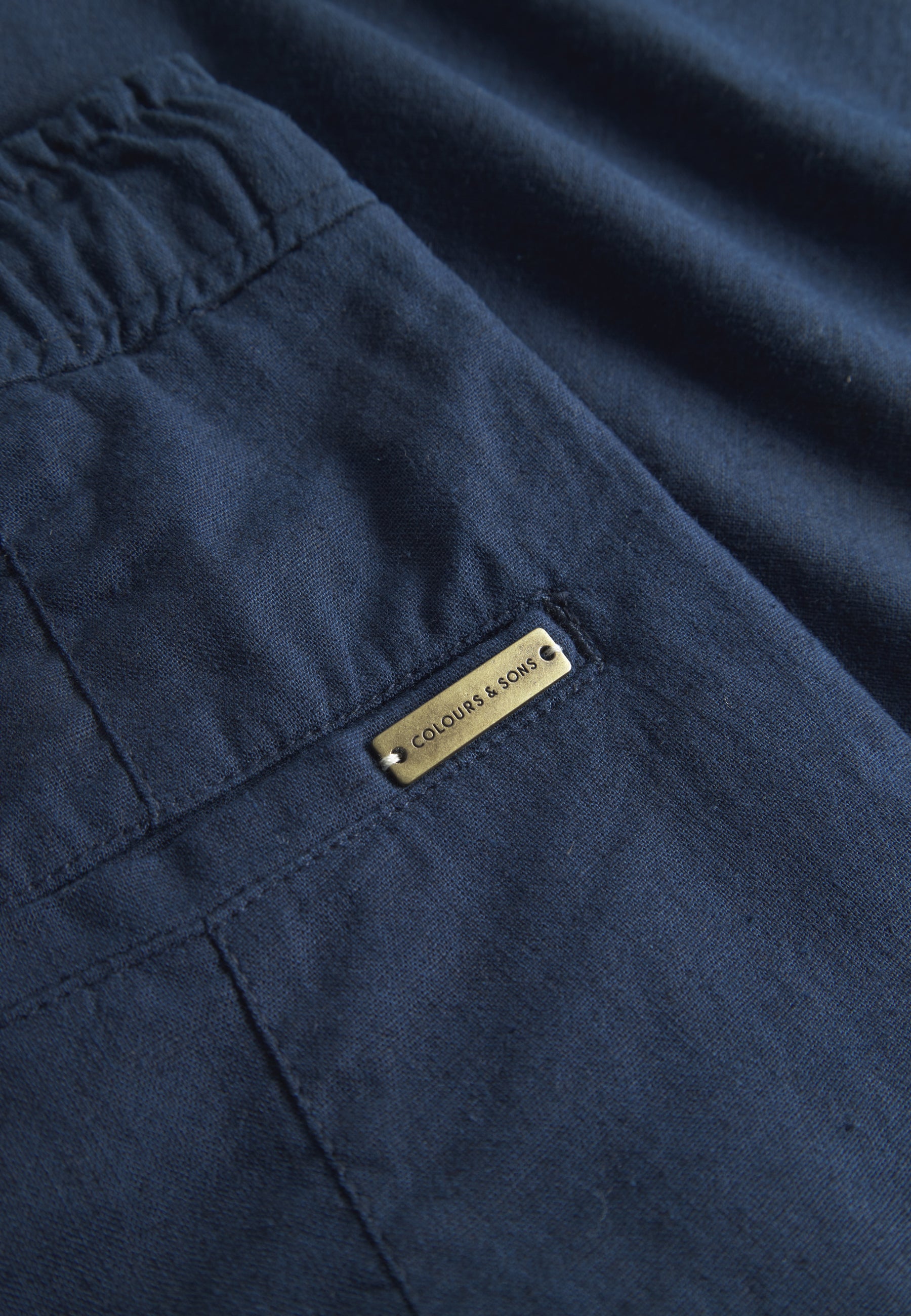 Pants-Cropped Linen in Navy Hosen Colours and Sons   