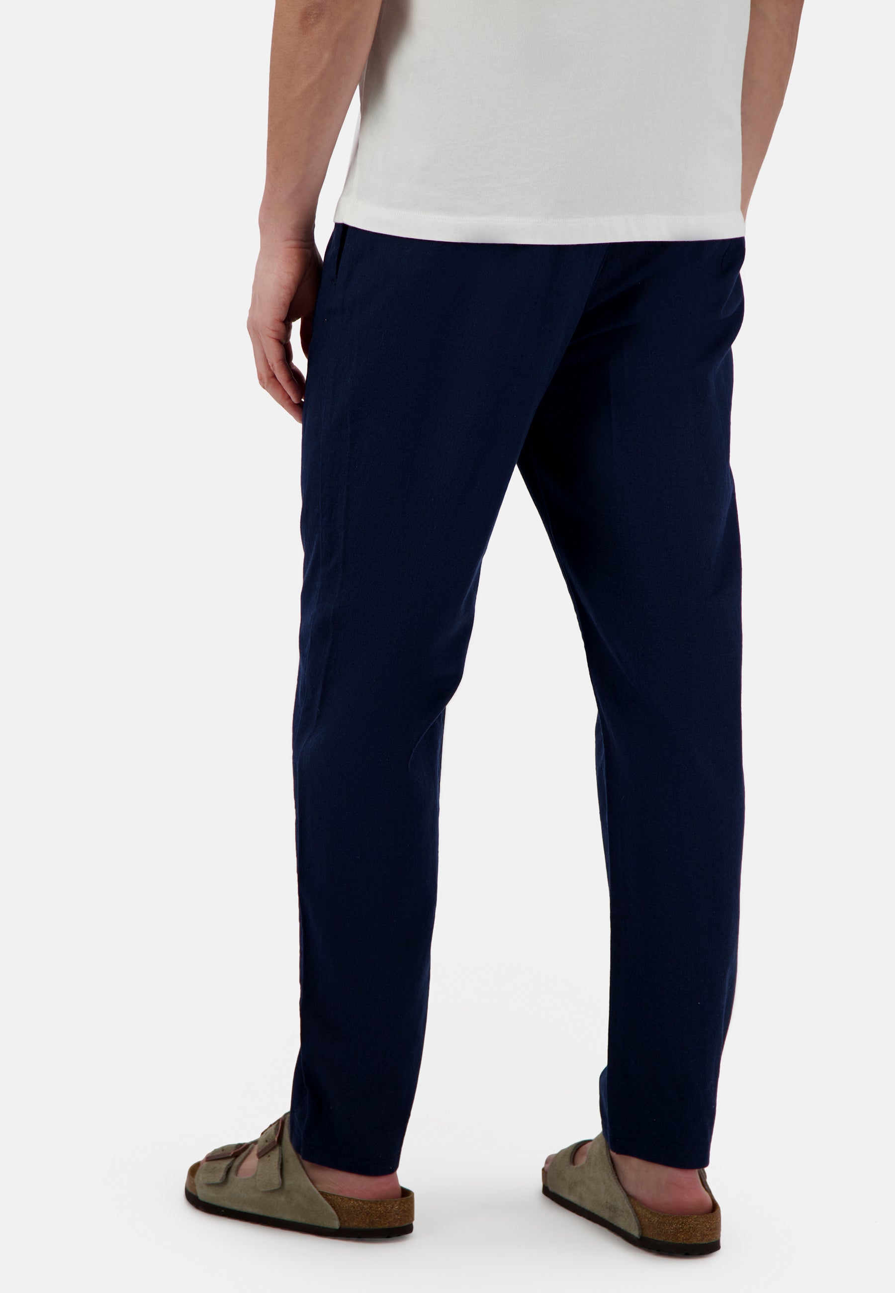 Pants-Cropped Linen in Navy Hosen Colours and Sons   