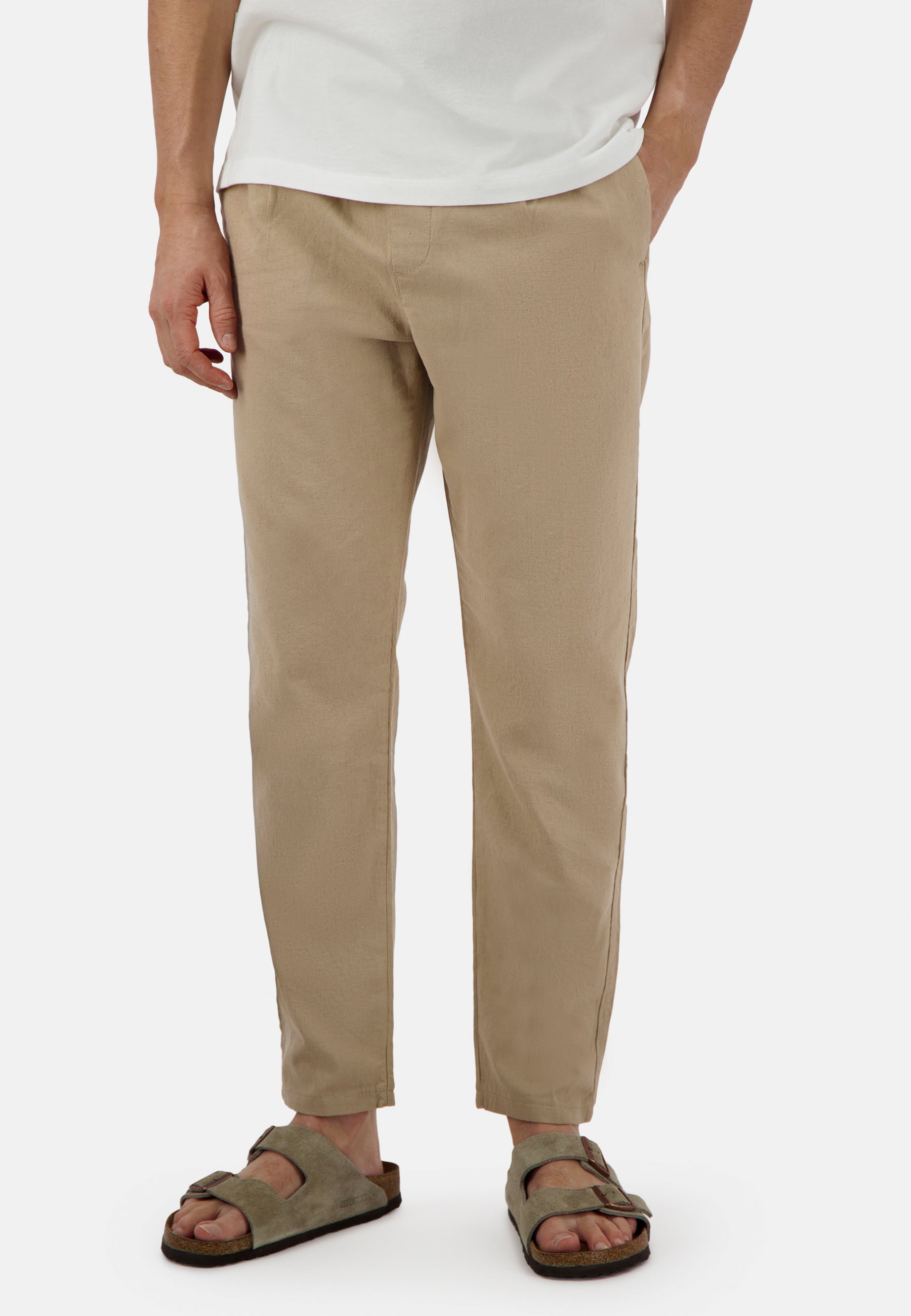 Pants-Cropped Linen in Tent Hosen Colours and Sons   