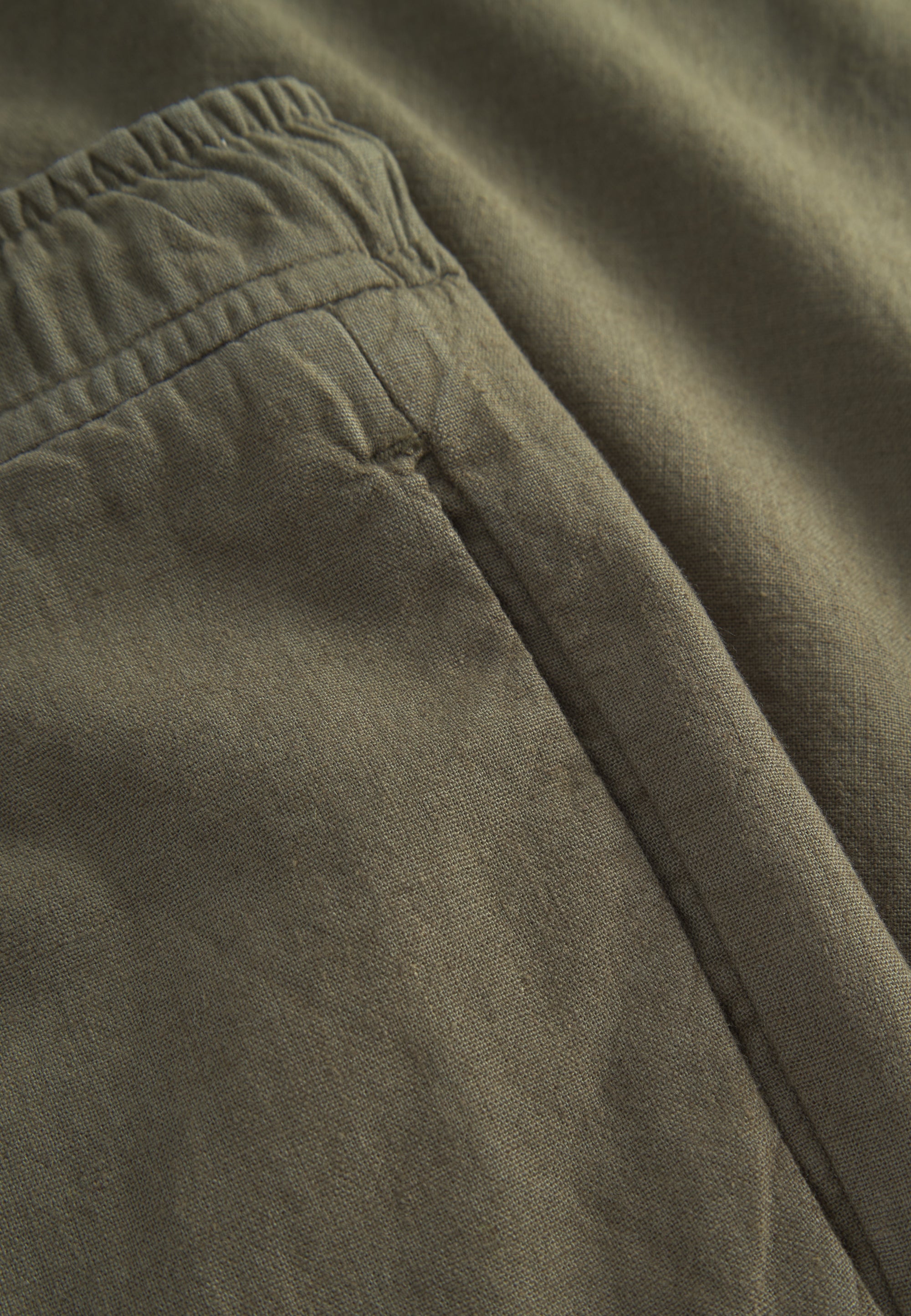 Pants-Cropped Linen in Olive Hosen Colours and Sons   