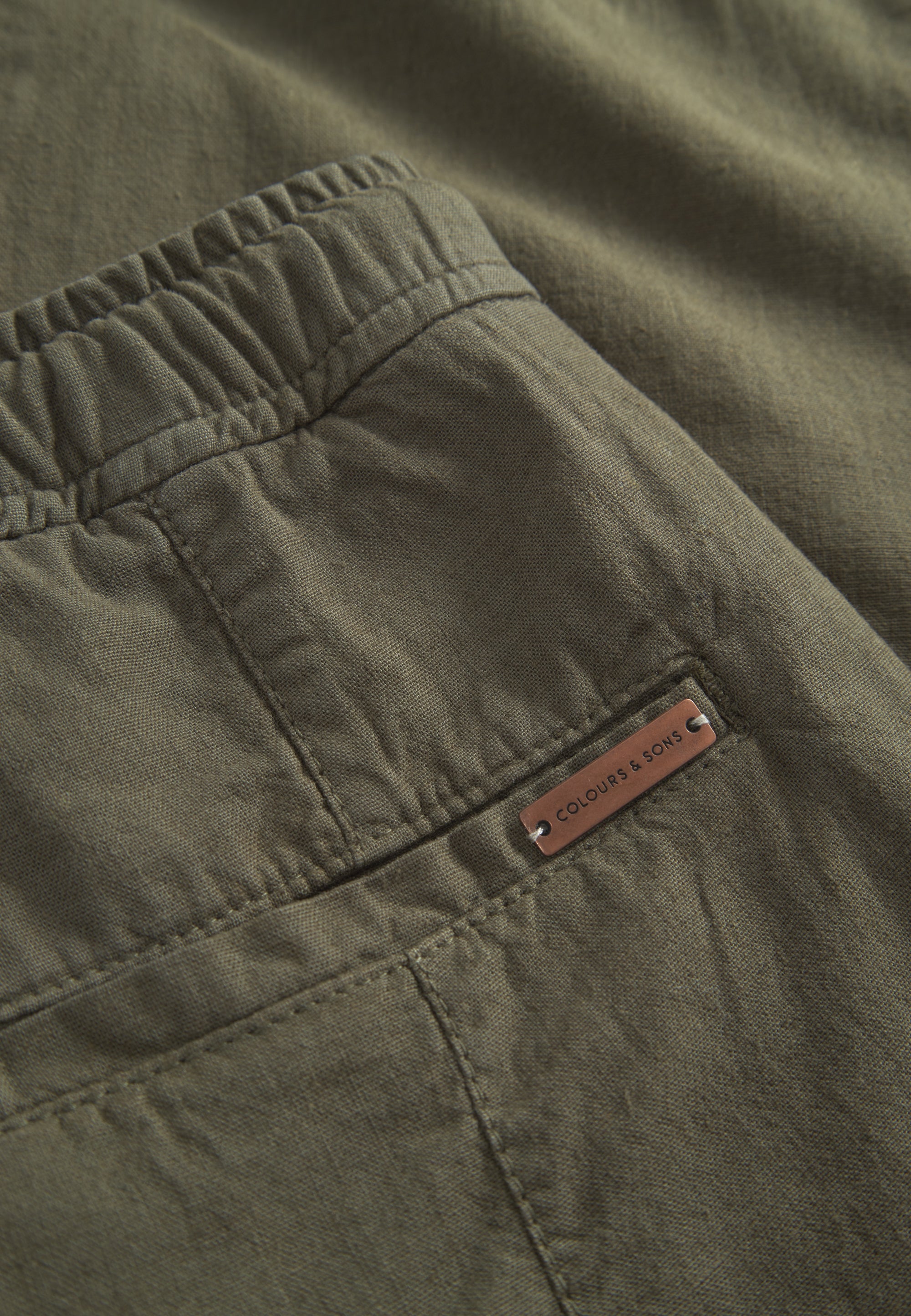 Pants-Cropped Linen in Olive Hosen Colours and Sons   