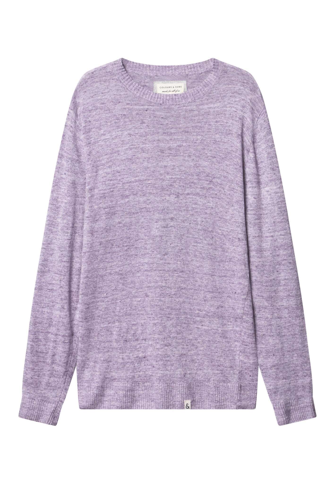 Roundneck-Linen in Violet Pullover Colours and Sons