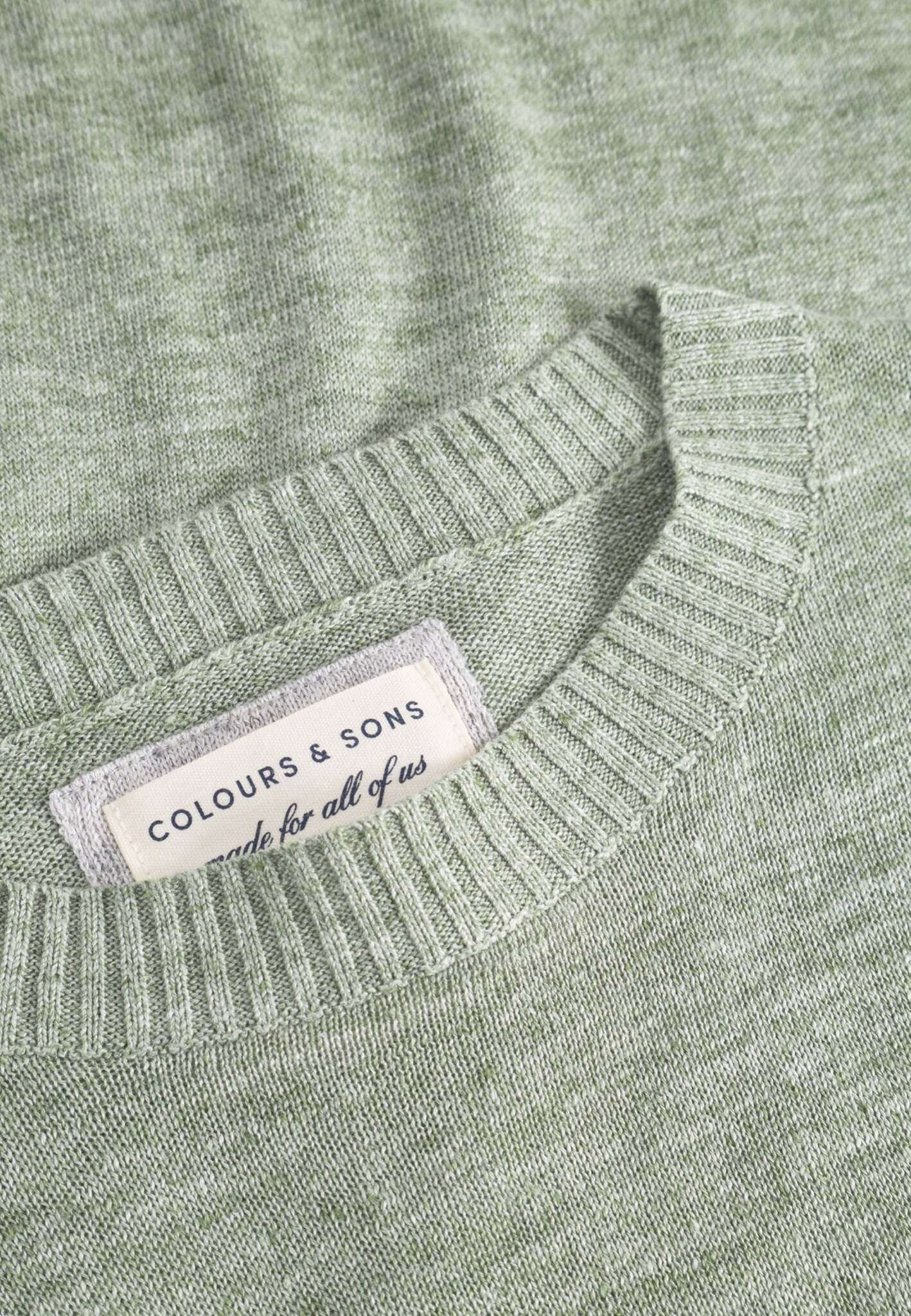 Roundneck-Linen in Lime Pullover Colours and Sons