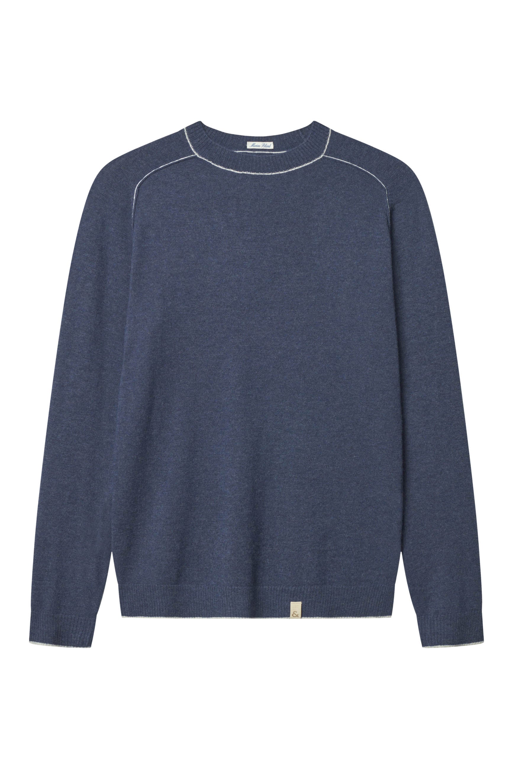 Roundneck-Merino Blend in Navy Pullover Colours and Sons